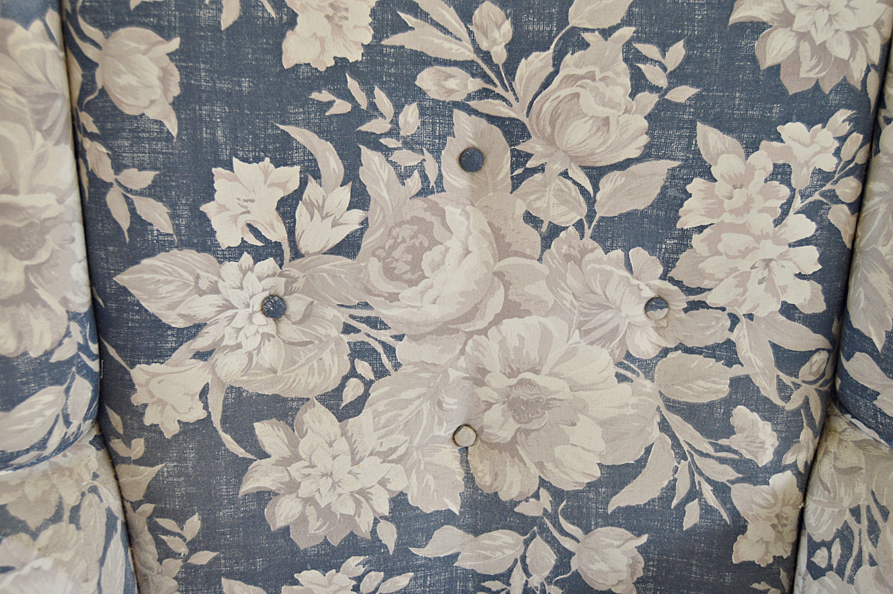 Vintage Queen Anne Style Wingback Chair