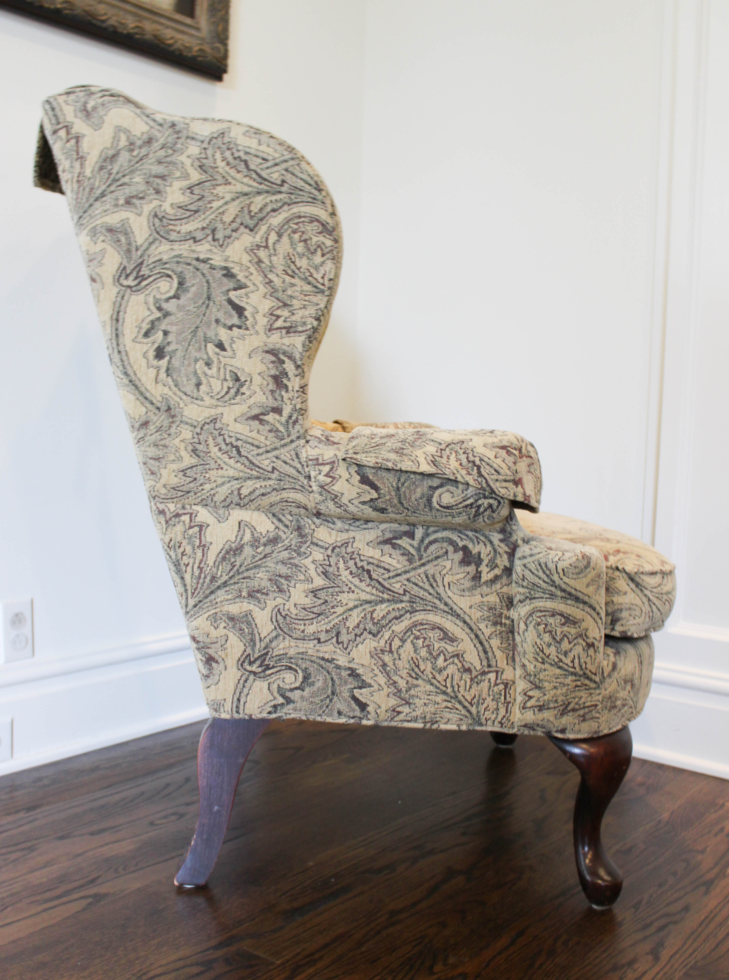 Contemporary Upholstered Wingback Chair from Norwalk