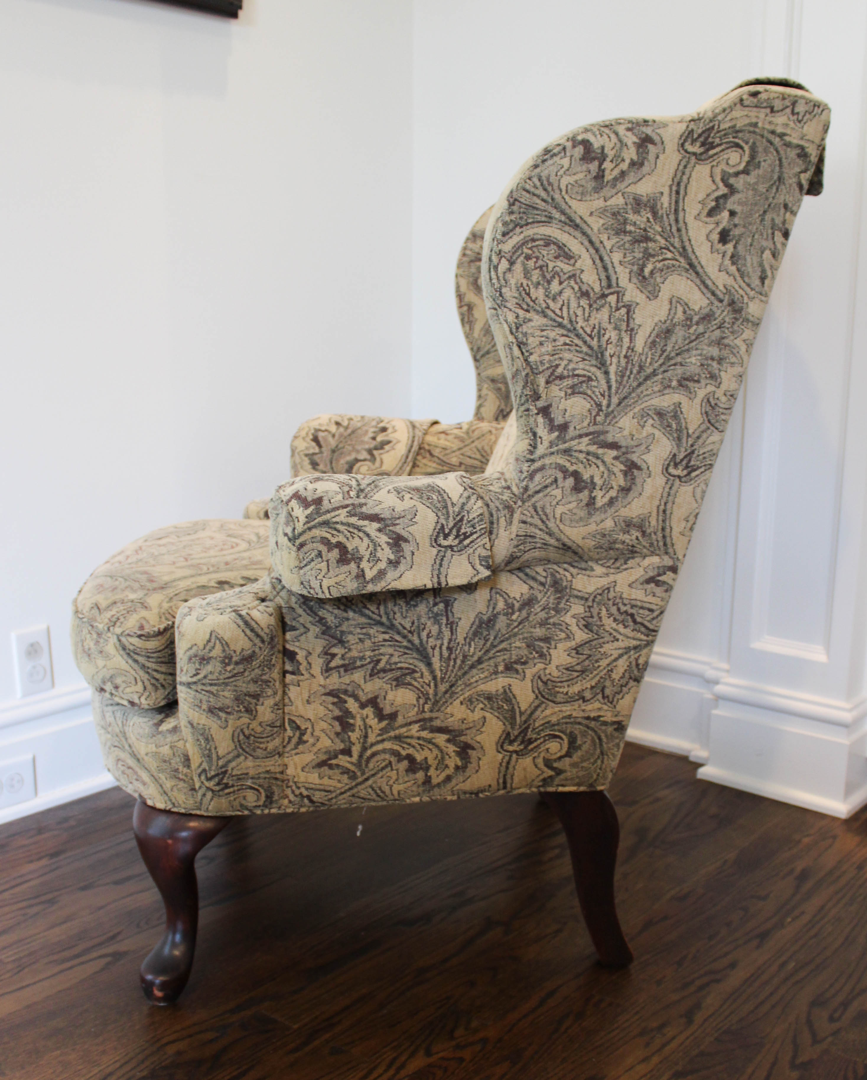 Contemporary Upholstered Wingback Chair from Norwalk