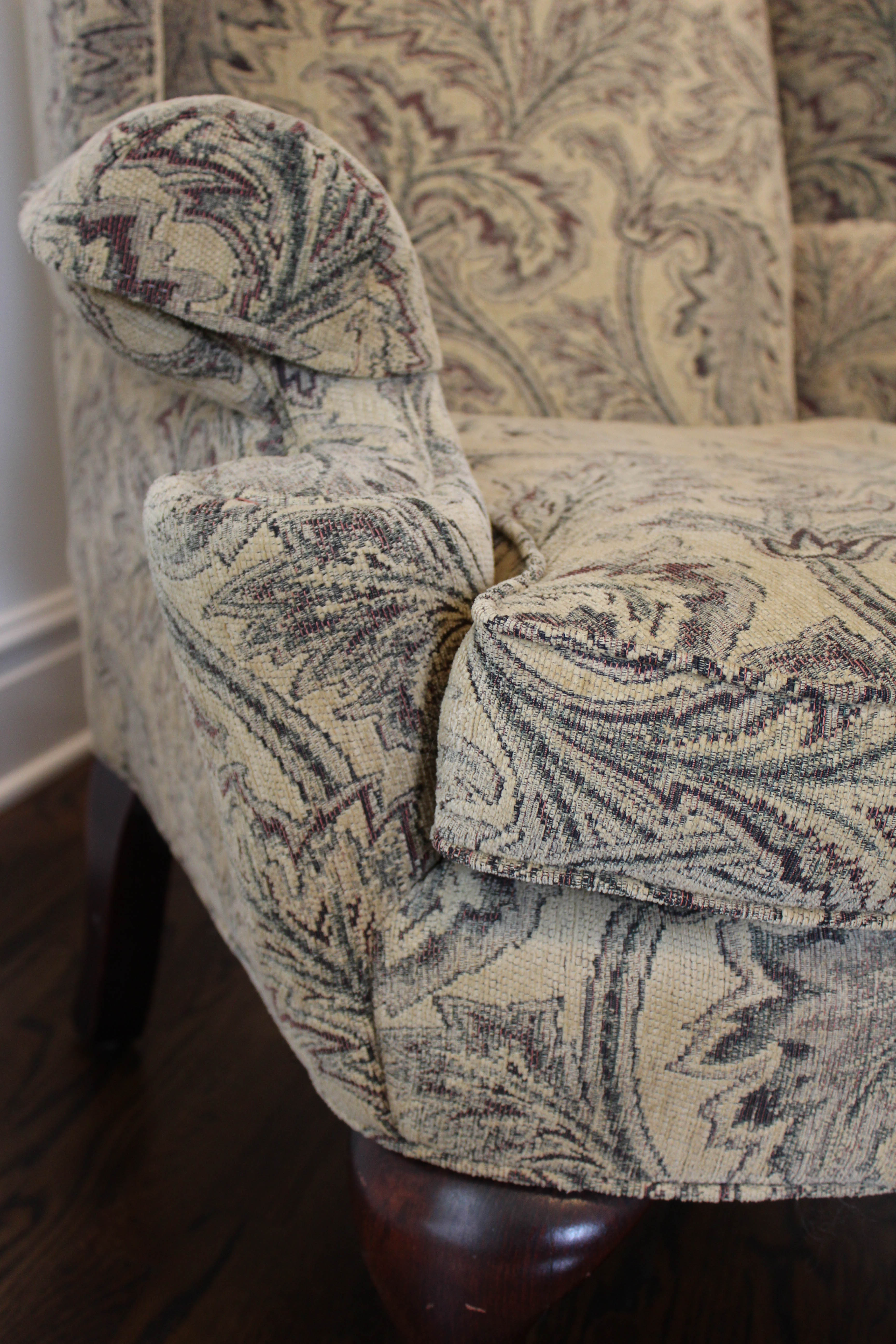 Contemporary Upholstered Wingback Chair from Norwalk