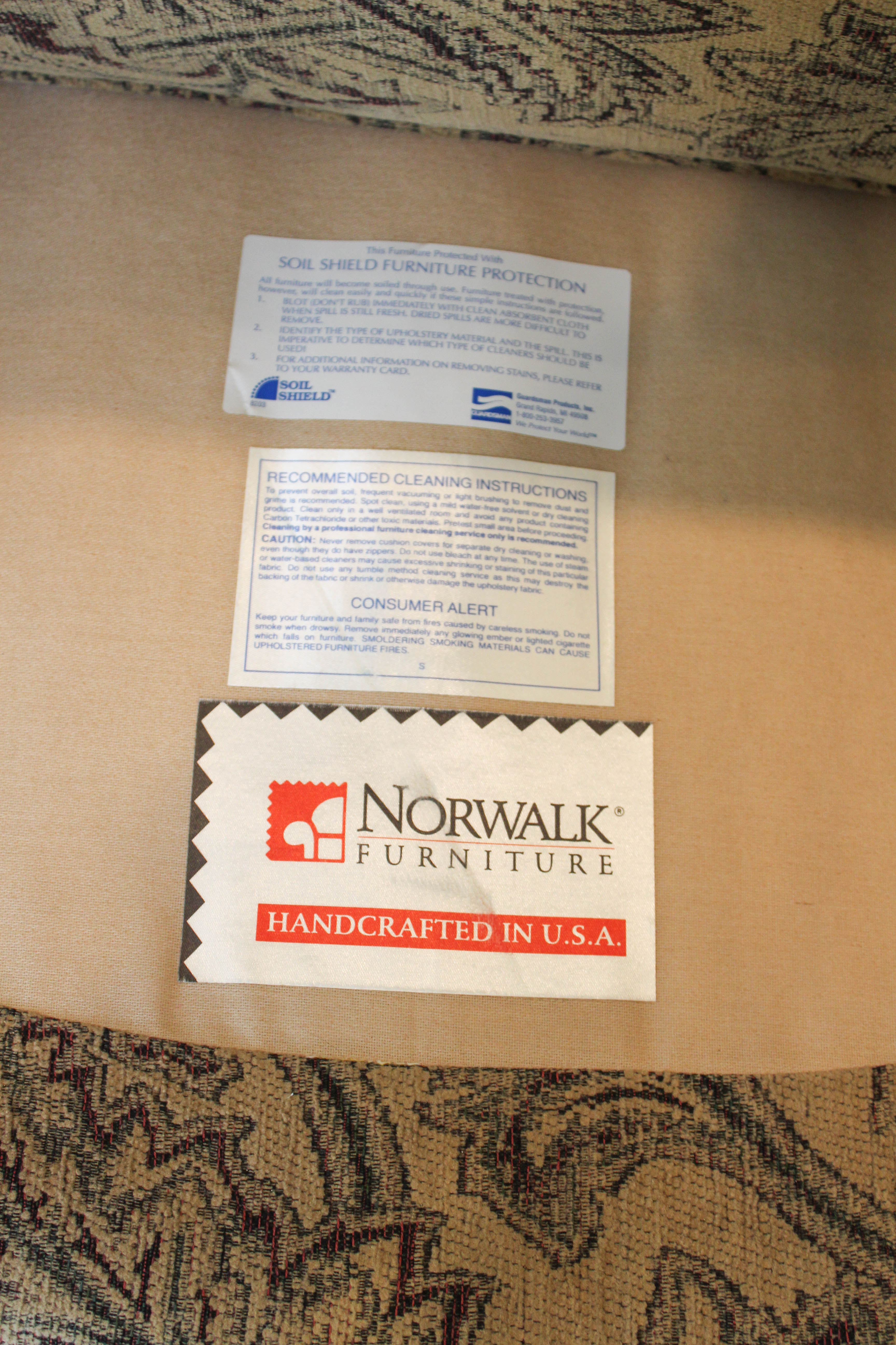 Contemporary Upholstered Wingback Chair from Norwalk