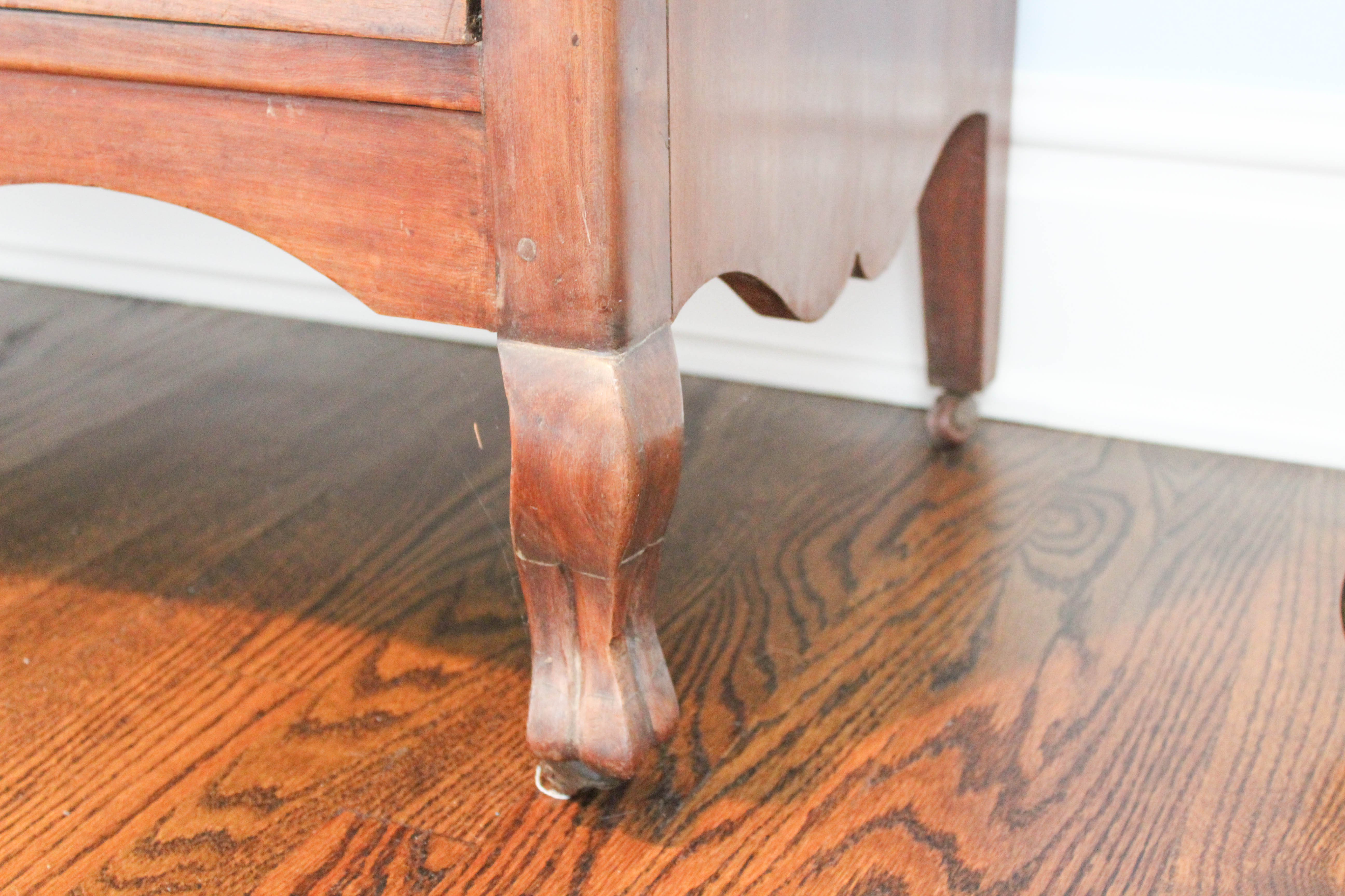 Antique Cherry Chest of Drawers with Lightwood Inlay Borders