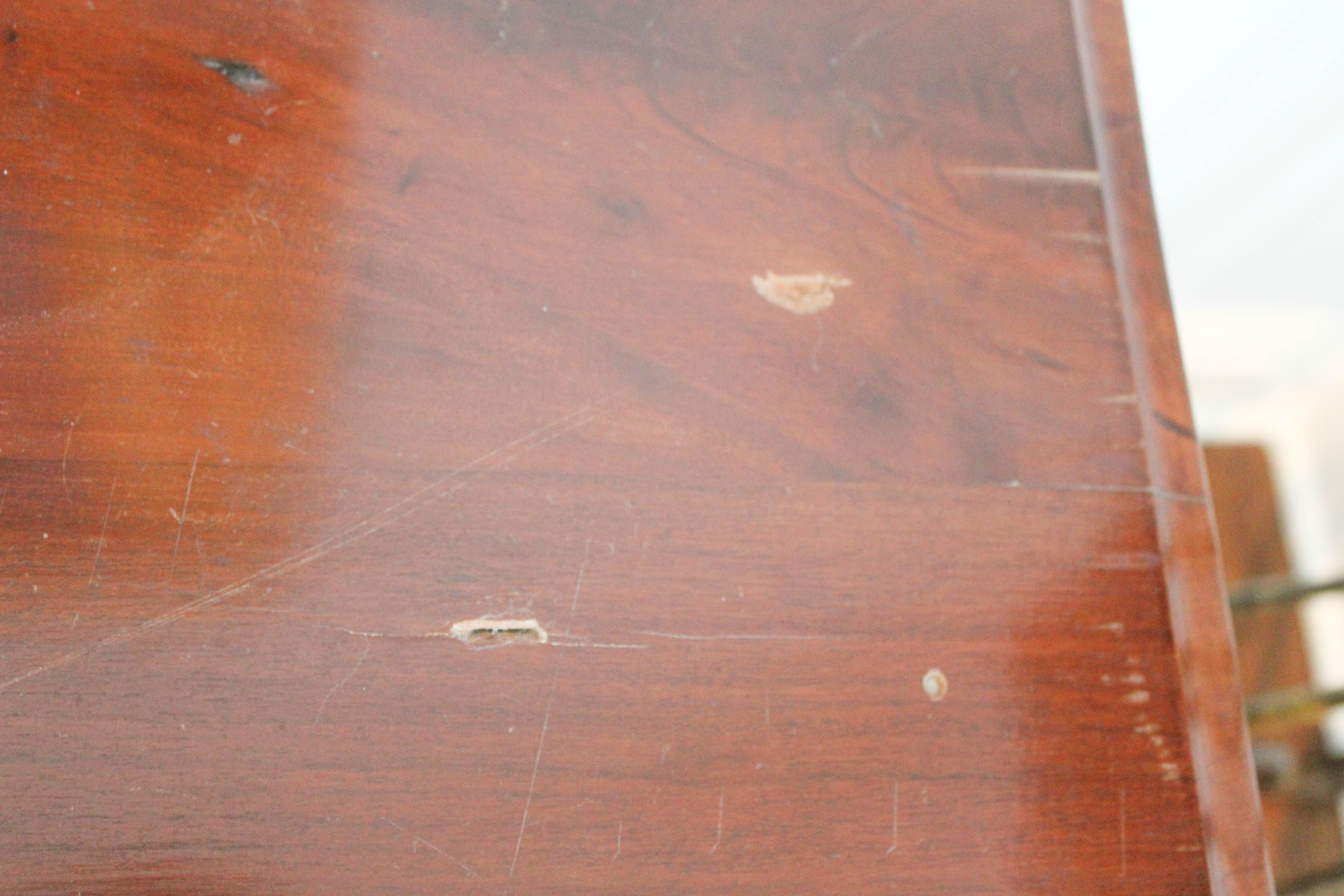 Antique Cherry Chest of Drawers with Lightwood Inlay Borders