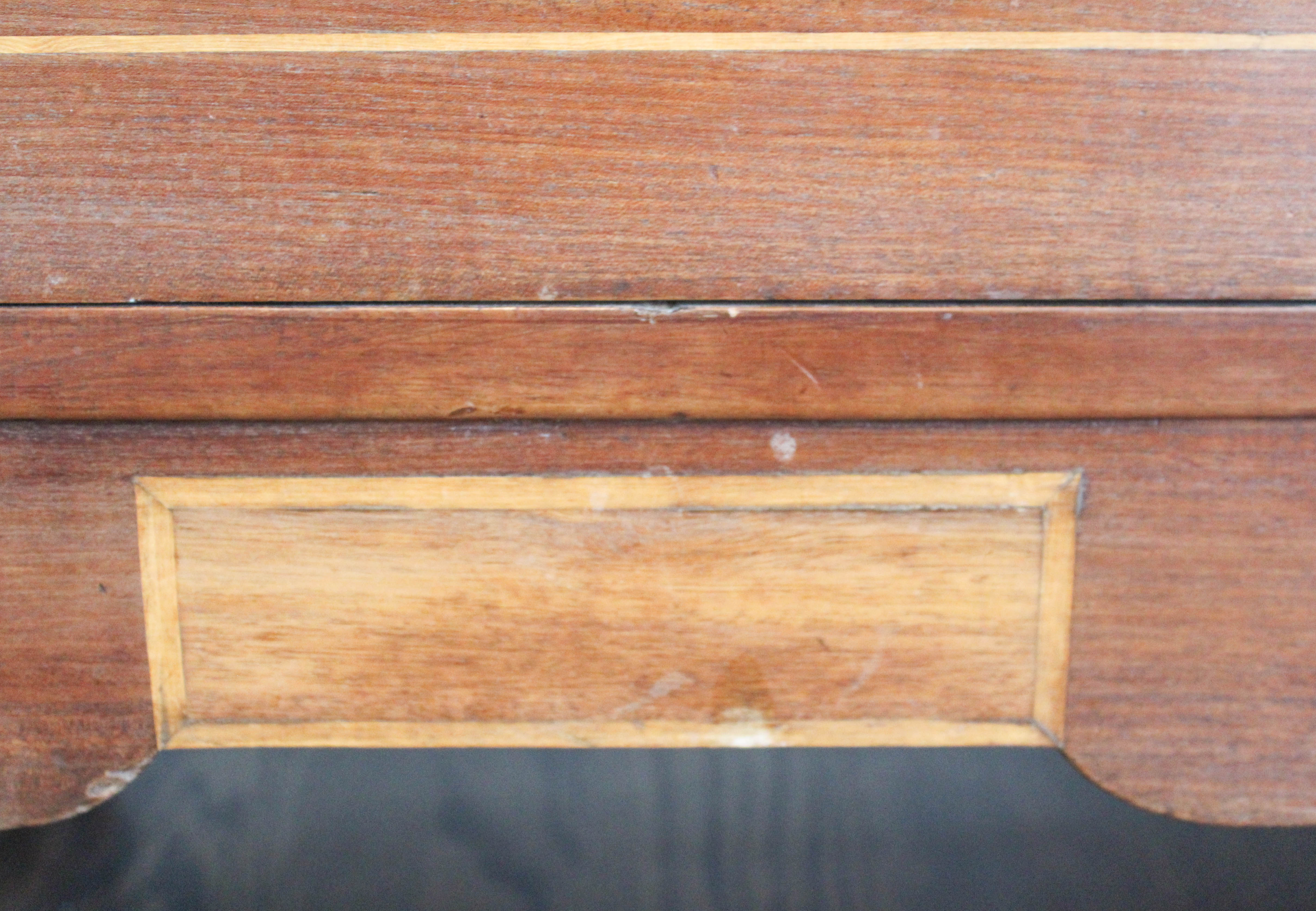 Antique Cherry Chest of Drawers with Lightwood Inlay Borders