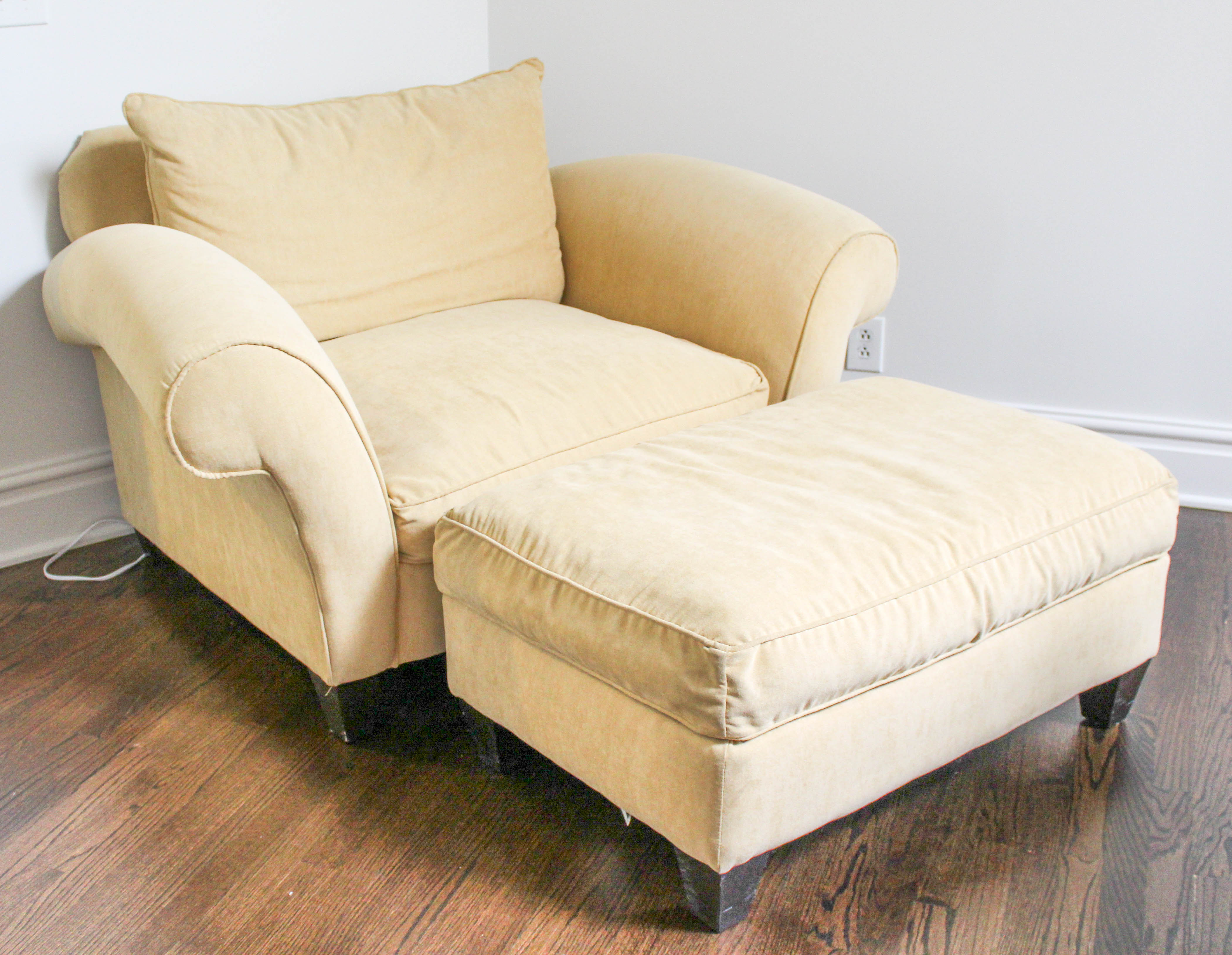 Upholstered Armchair and Ottoman by Storehouse