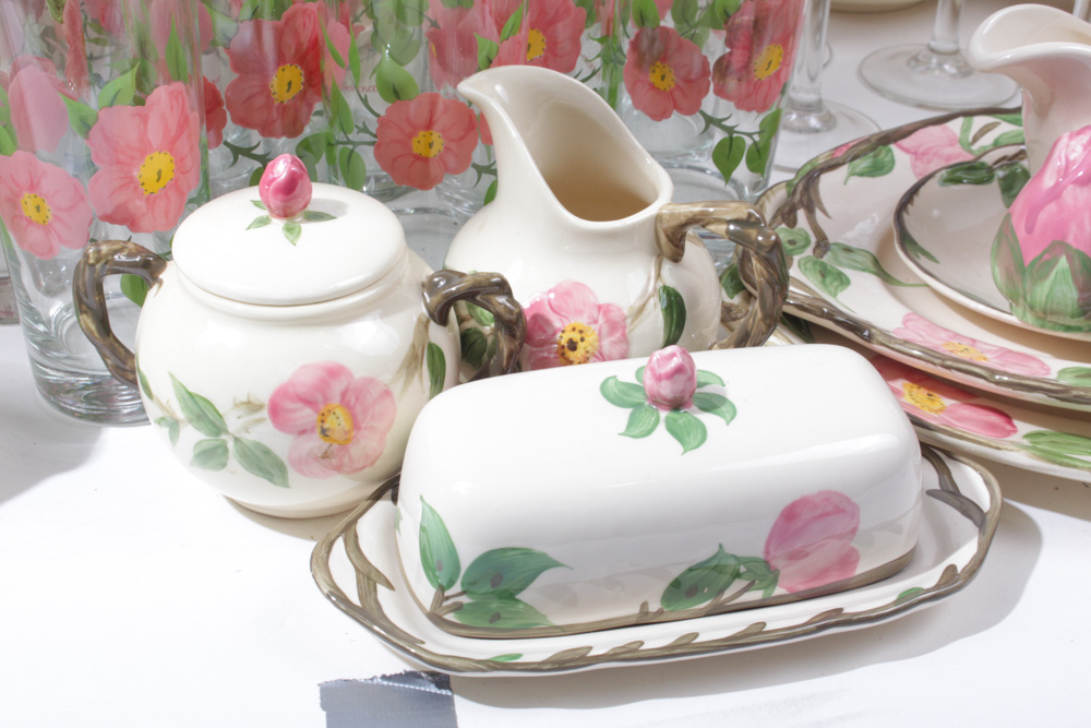 Enormous Franciscan "Desert Rose" Dinnerware Collection