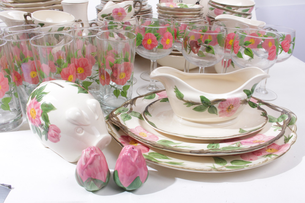 Enormous Franciscan "Desert Rose" Dinnerware Collection
