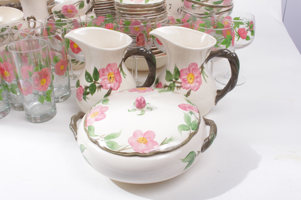 Enormous Franciscan "Desert Rose" Dinnerware Collection