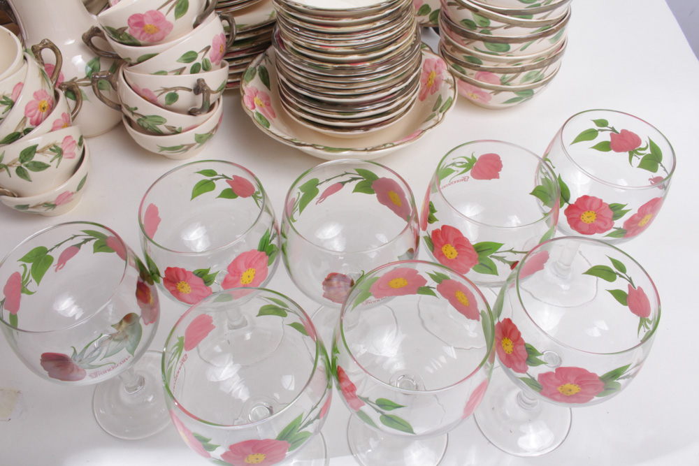 Enormous Franciscan "Desert Rose" Dinnerware Collection