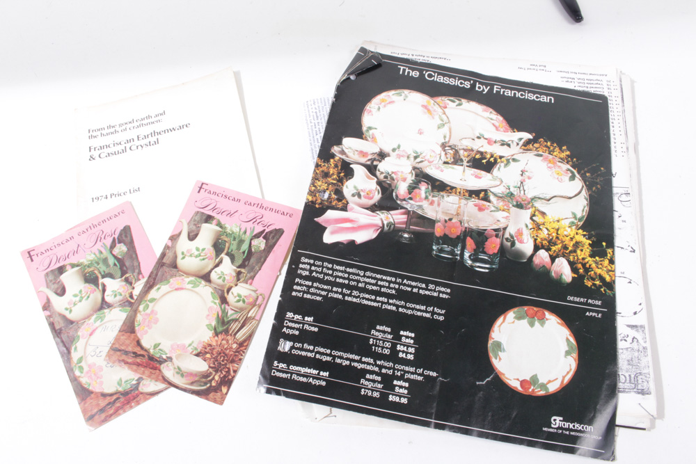 Enormous Franciscan "Desert Rose" Dinnerware Collection