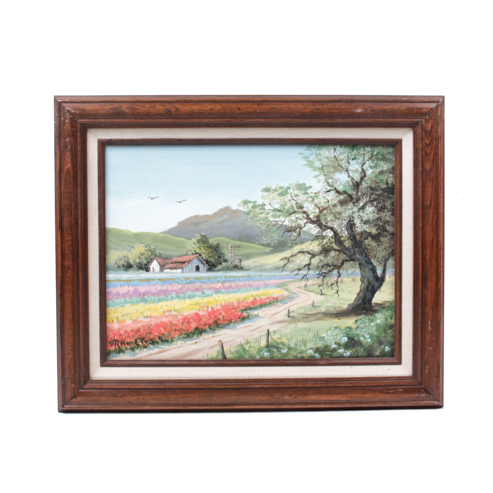 Aiko Cios Signed Oil Landscape