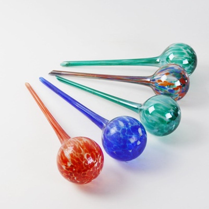 Art Glass Planter Orbs