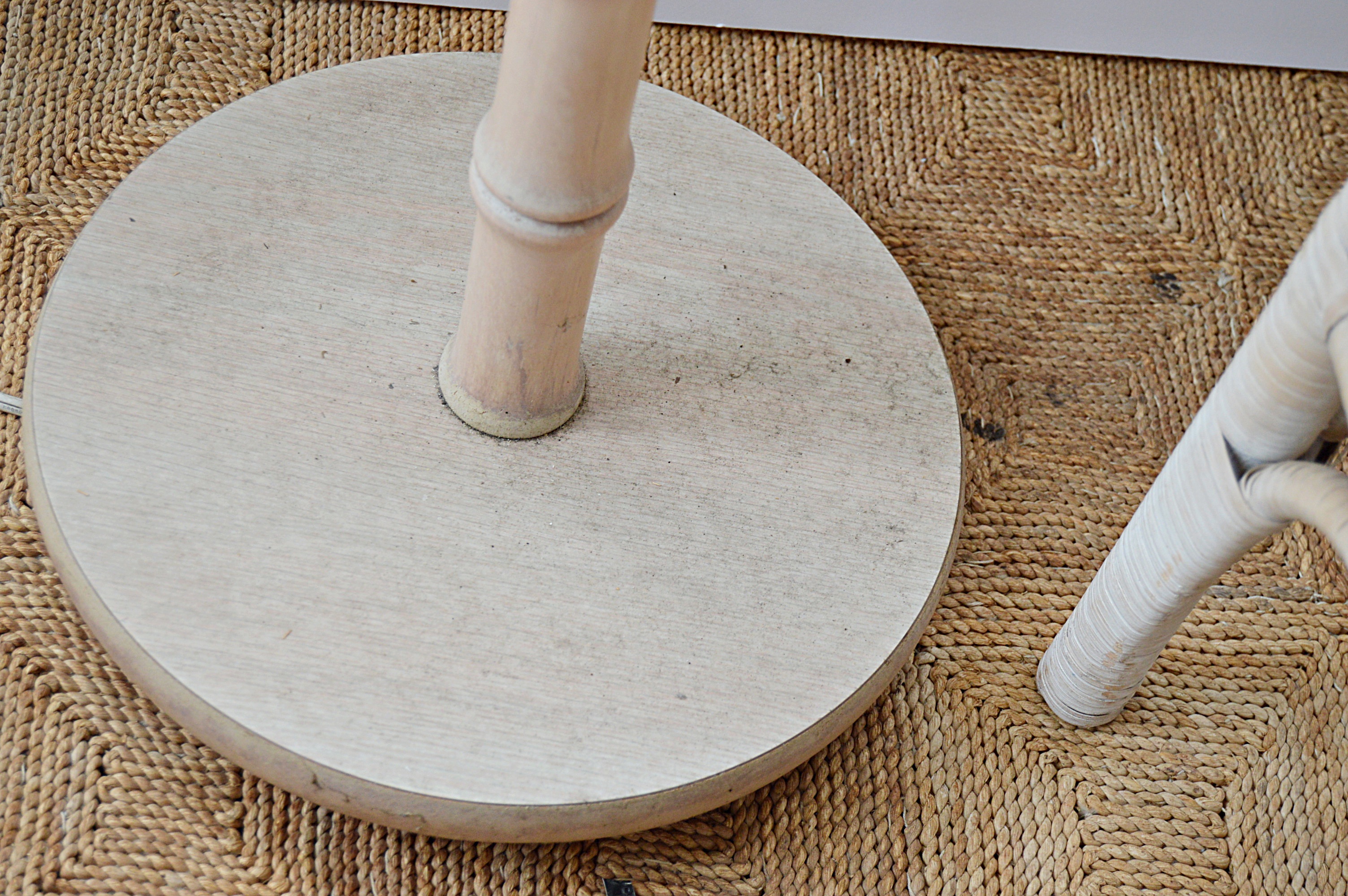 Canadian Bentwood Platform Rockers, Floor Lamp, Wicker Table