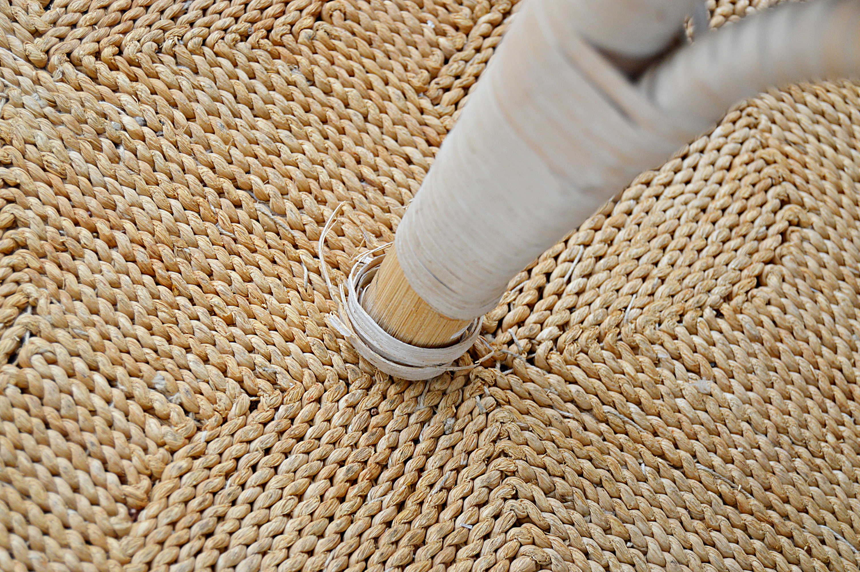 Canadian Bentwood Platform Rockers, Floor Lamp, Wicker Table