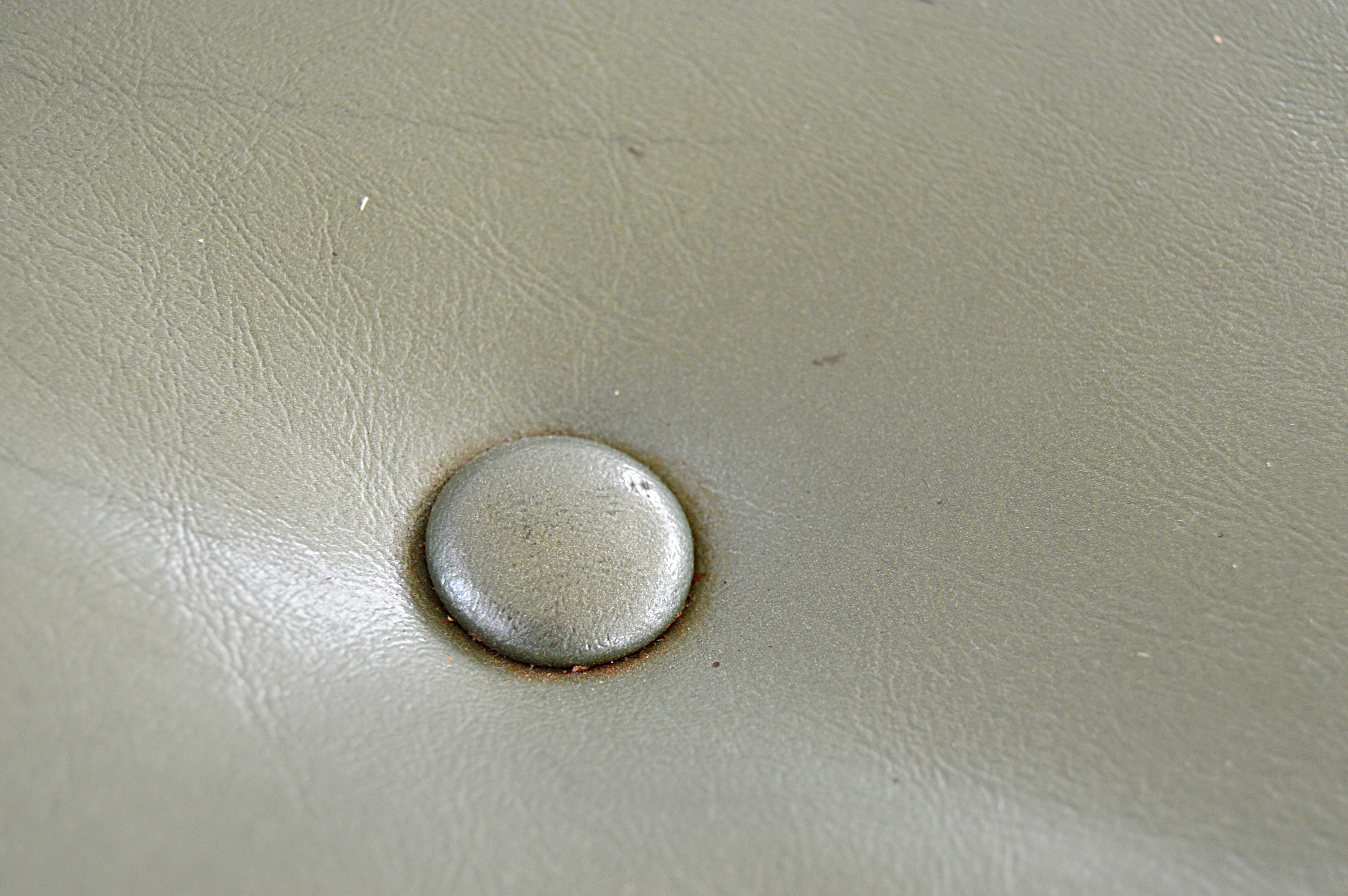 Retro Green Vinyl Ottoman