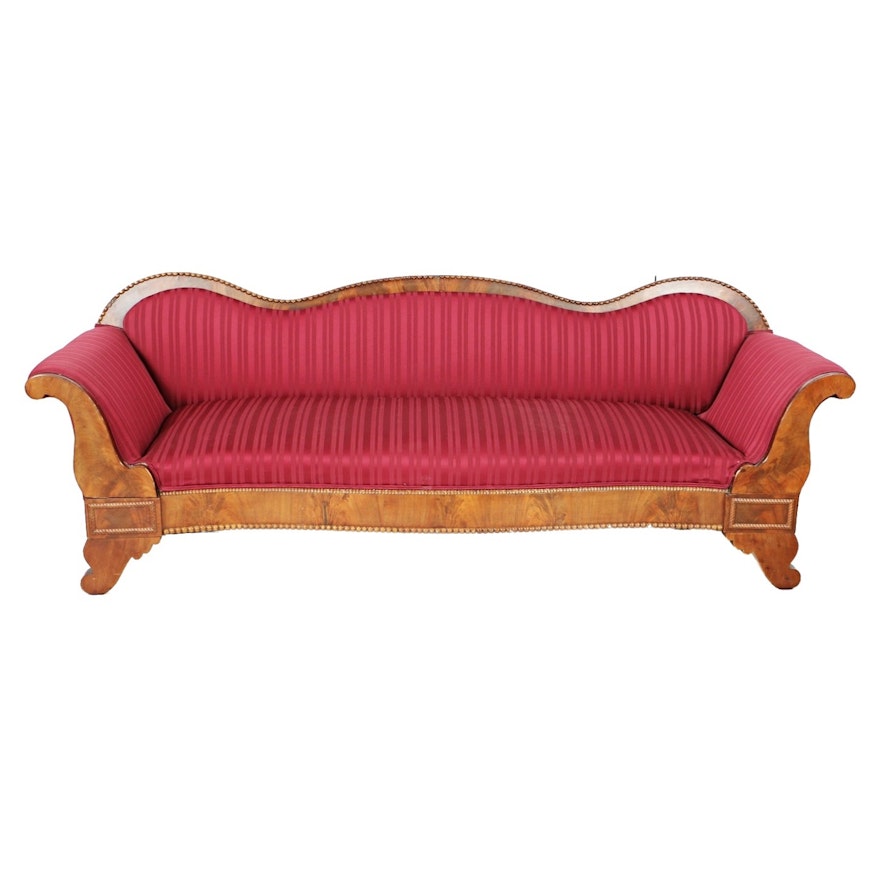 Antique Late Classical Mahogany Sofa, Circa Second Quarter 19th Century