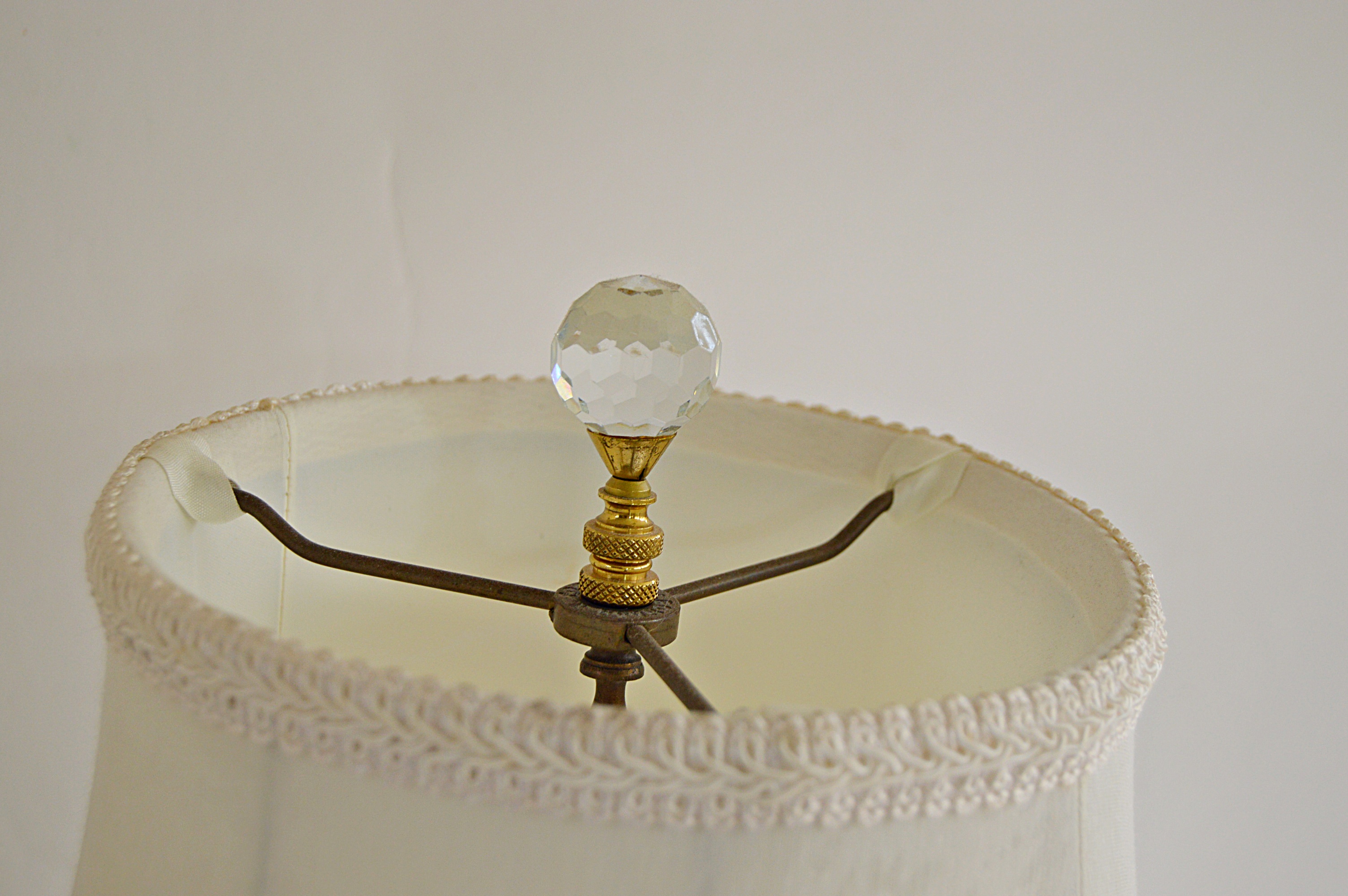Brass and Crystal Table Lamps
