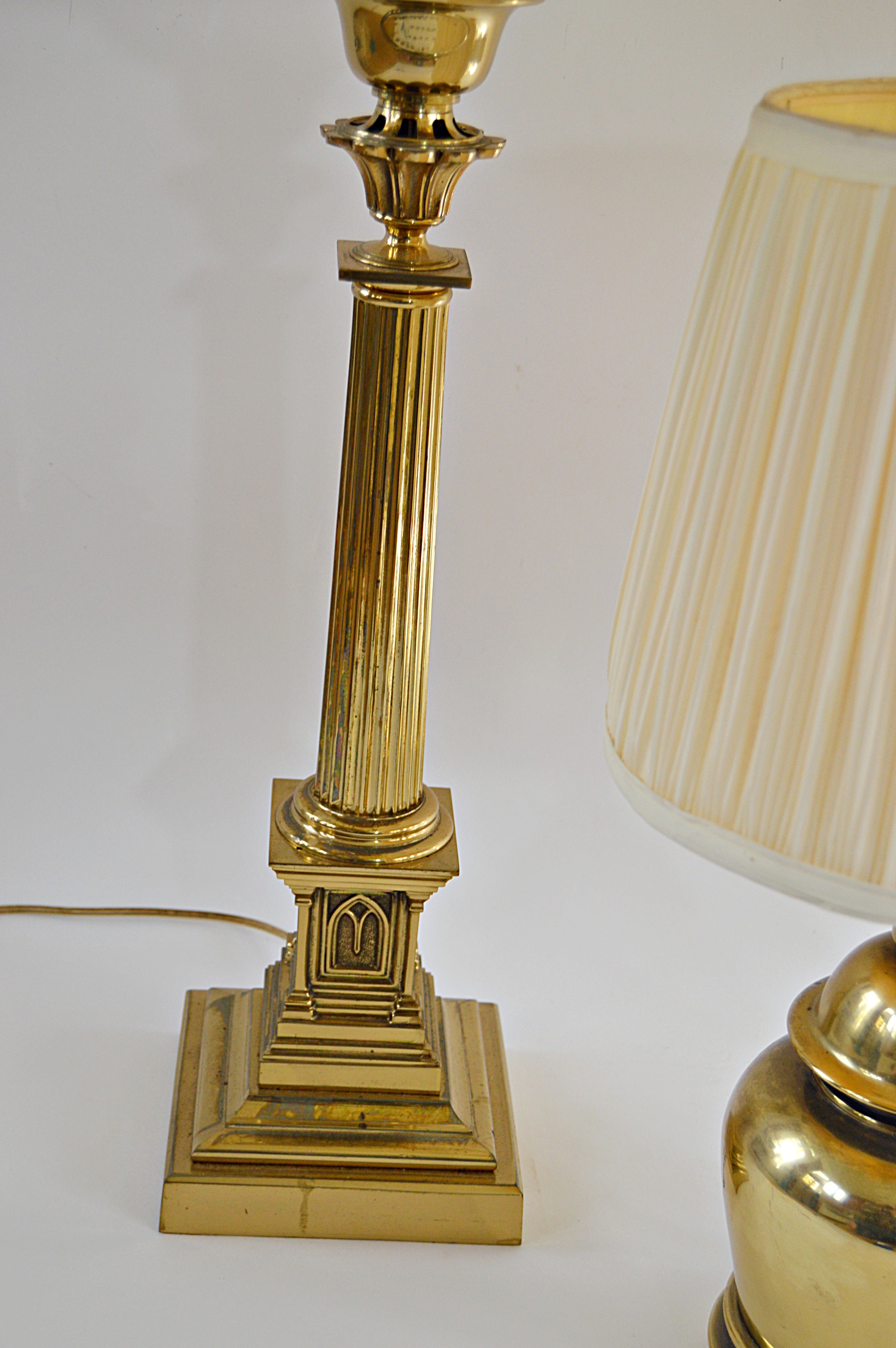 Brass and Crystal Table Lamps