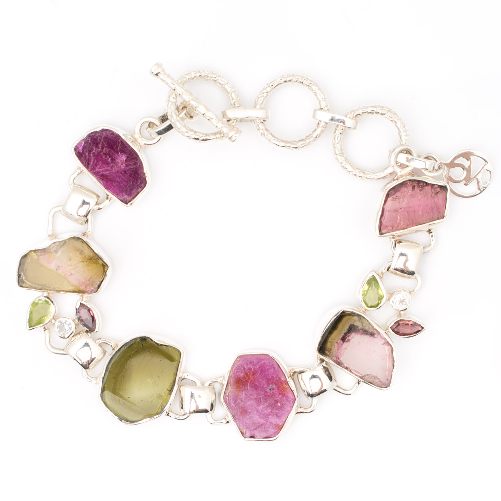 Sterling Silver Multi-Gemstone Bracelet