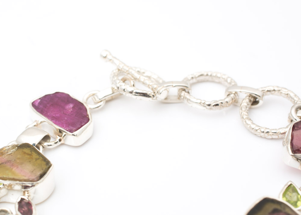 Sterling Silver Multi-Gemstone Bracelet
