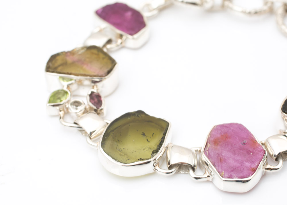 Sterling Silver Multi-Gemstone Bracelet