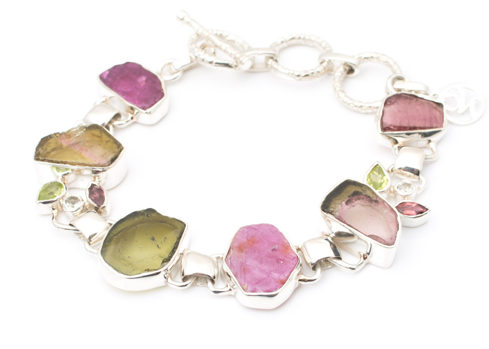 Sterling Silver Multi-Gemstone Bracelet