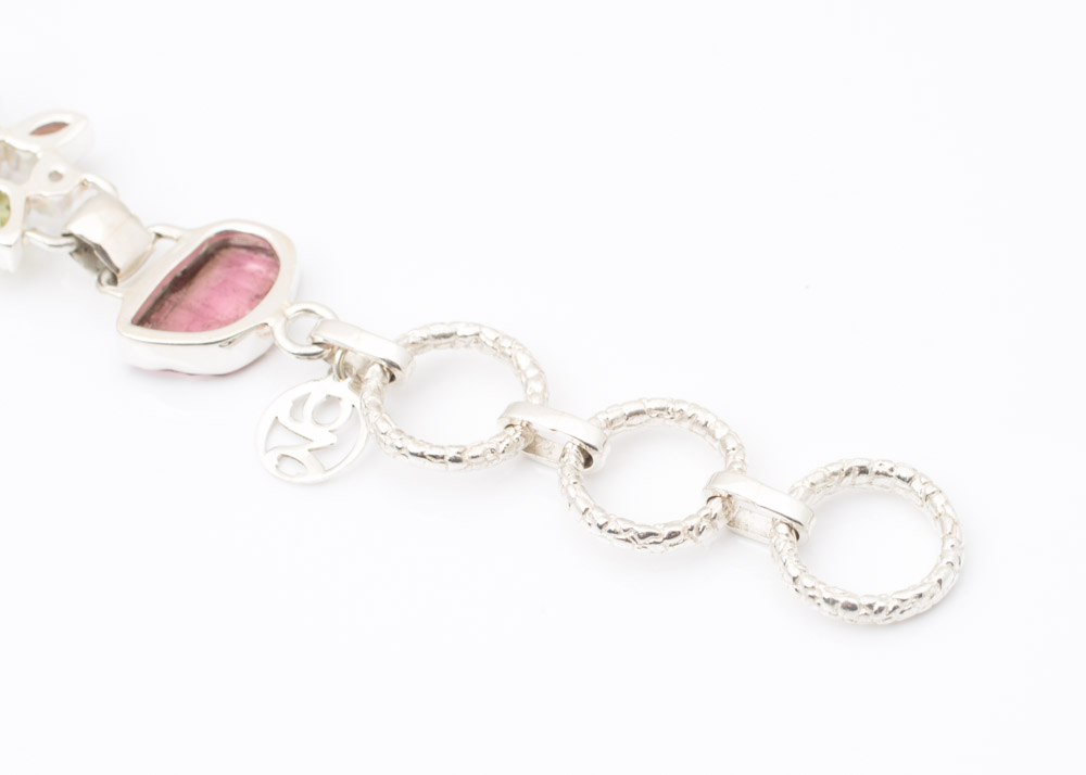 Sterling Silver Multi-Gemstone Bracelet