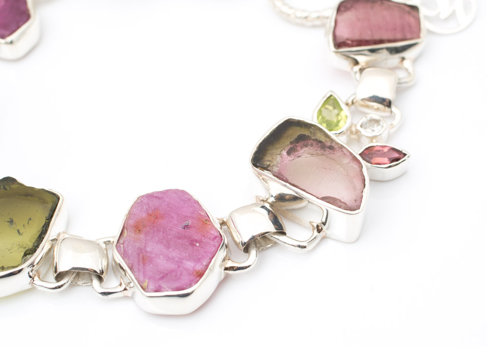 Sterling Silver Multi-Gemstone Bracelet