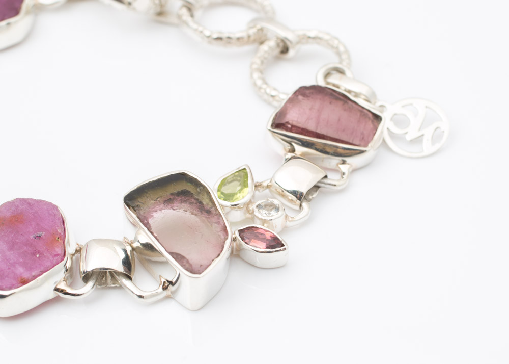 Sterling Silver Multi-Gemstone Bracelet