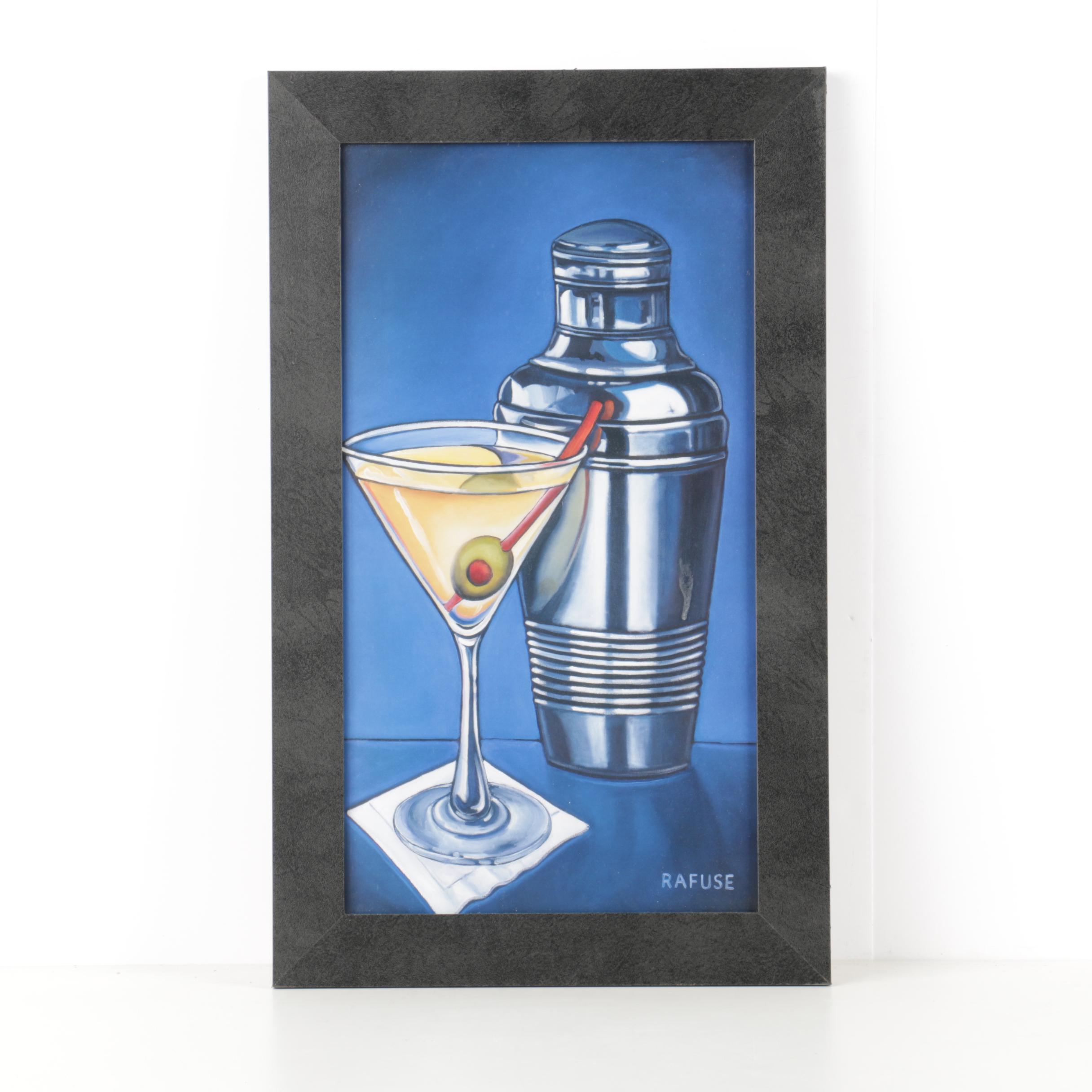 Will Rafuse Pair of Reproduction Prints "Martini" and "Lime Margarita"