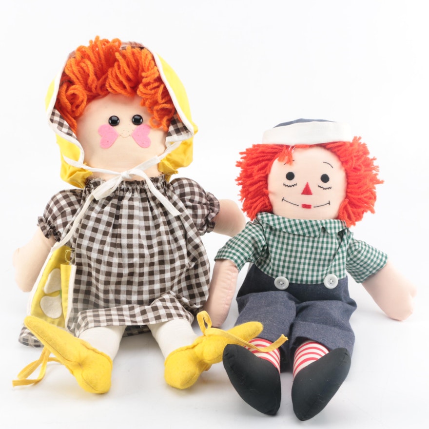 Cloth Body Dolls Including "Raggedy Andy"