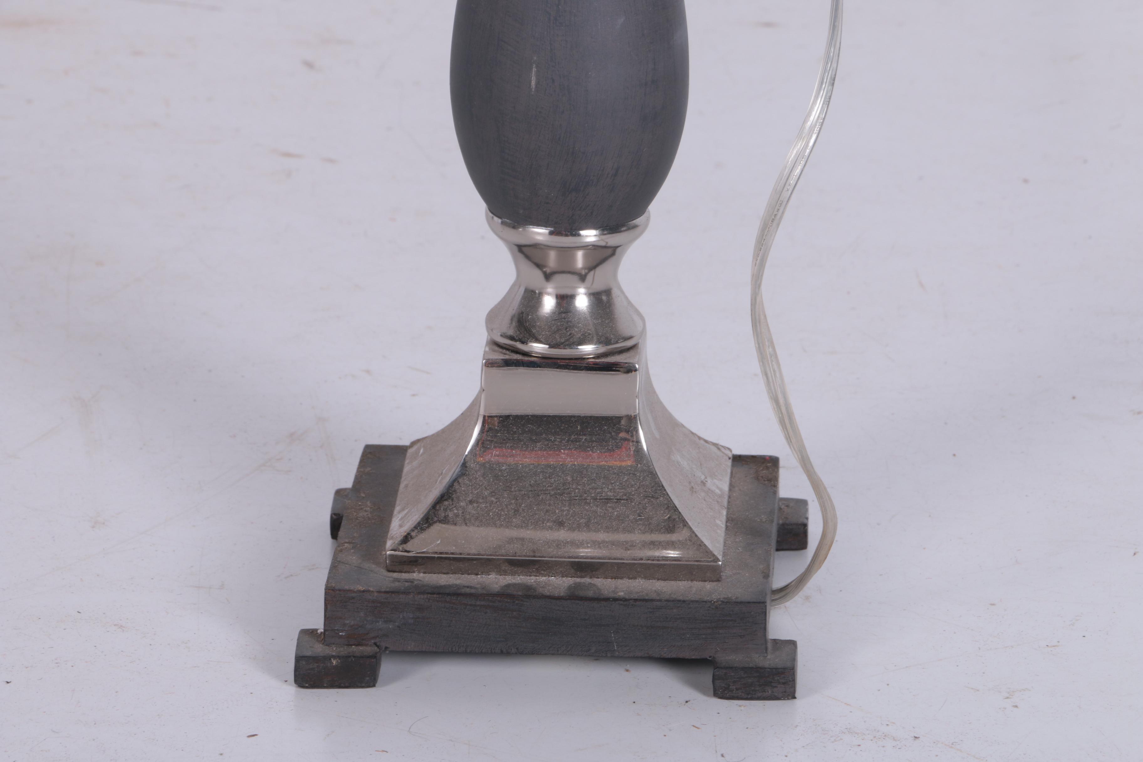 Modern Wood and Metal Table Lamp