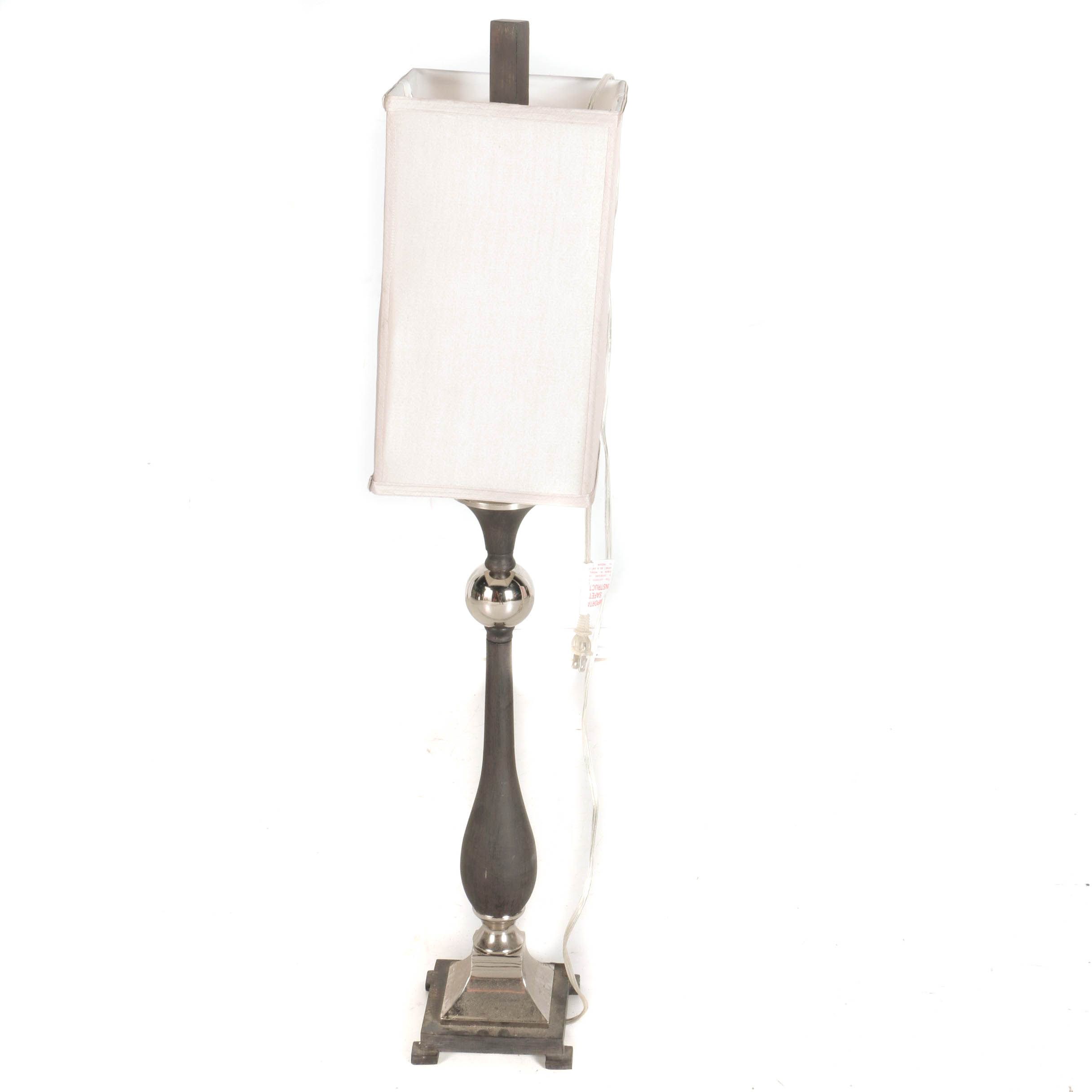 Modern Wood and Metal Table Lamp