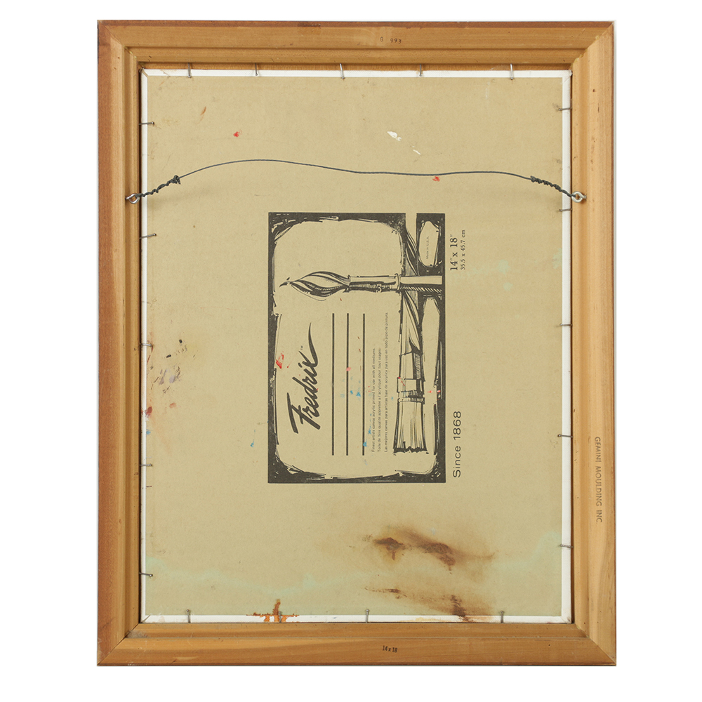 Marian Carlsen Painting on Canvas Board of Children with Ice Cream