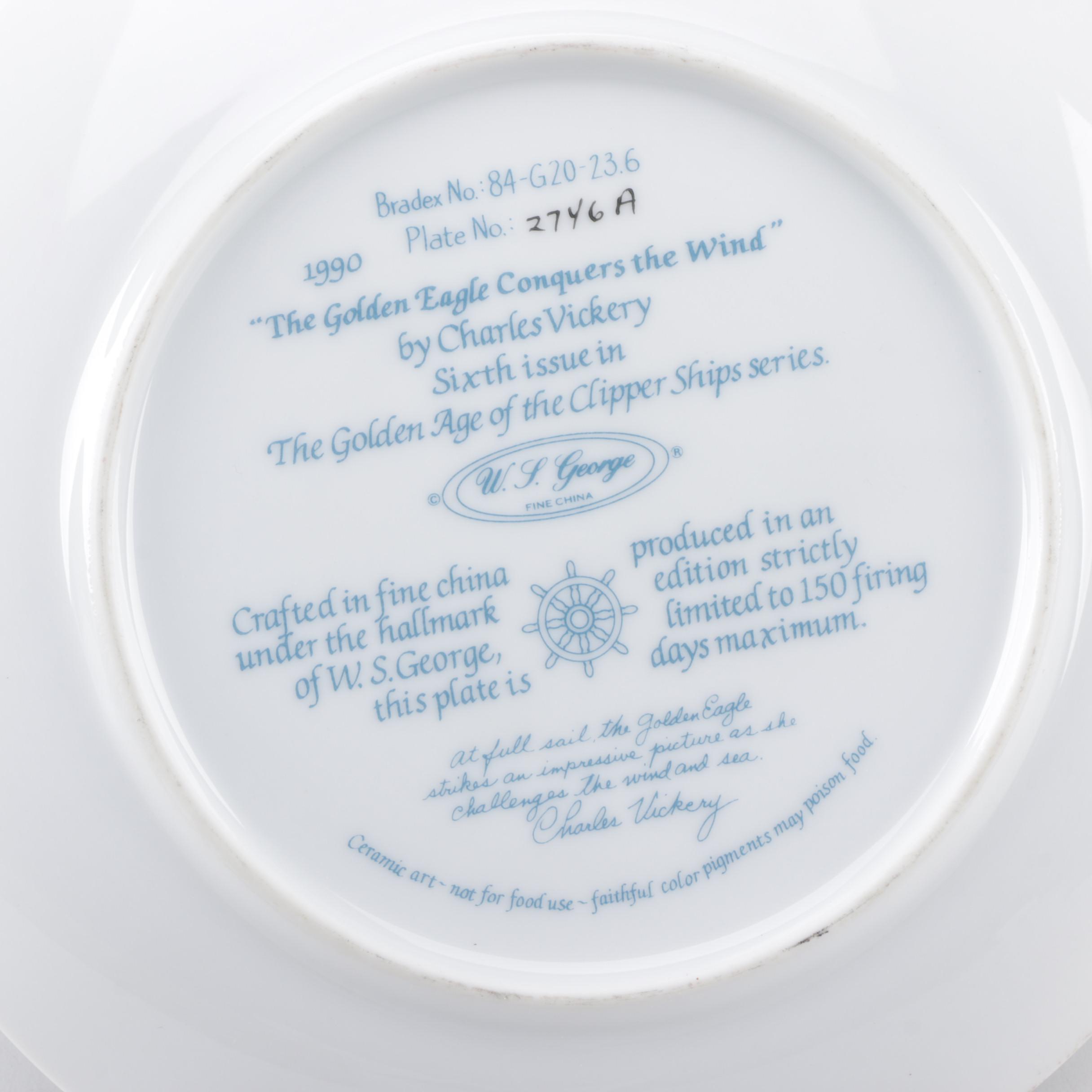 W.S. George Limited Edition Clipper Ship Plate and other Kitchen Ware