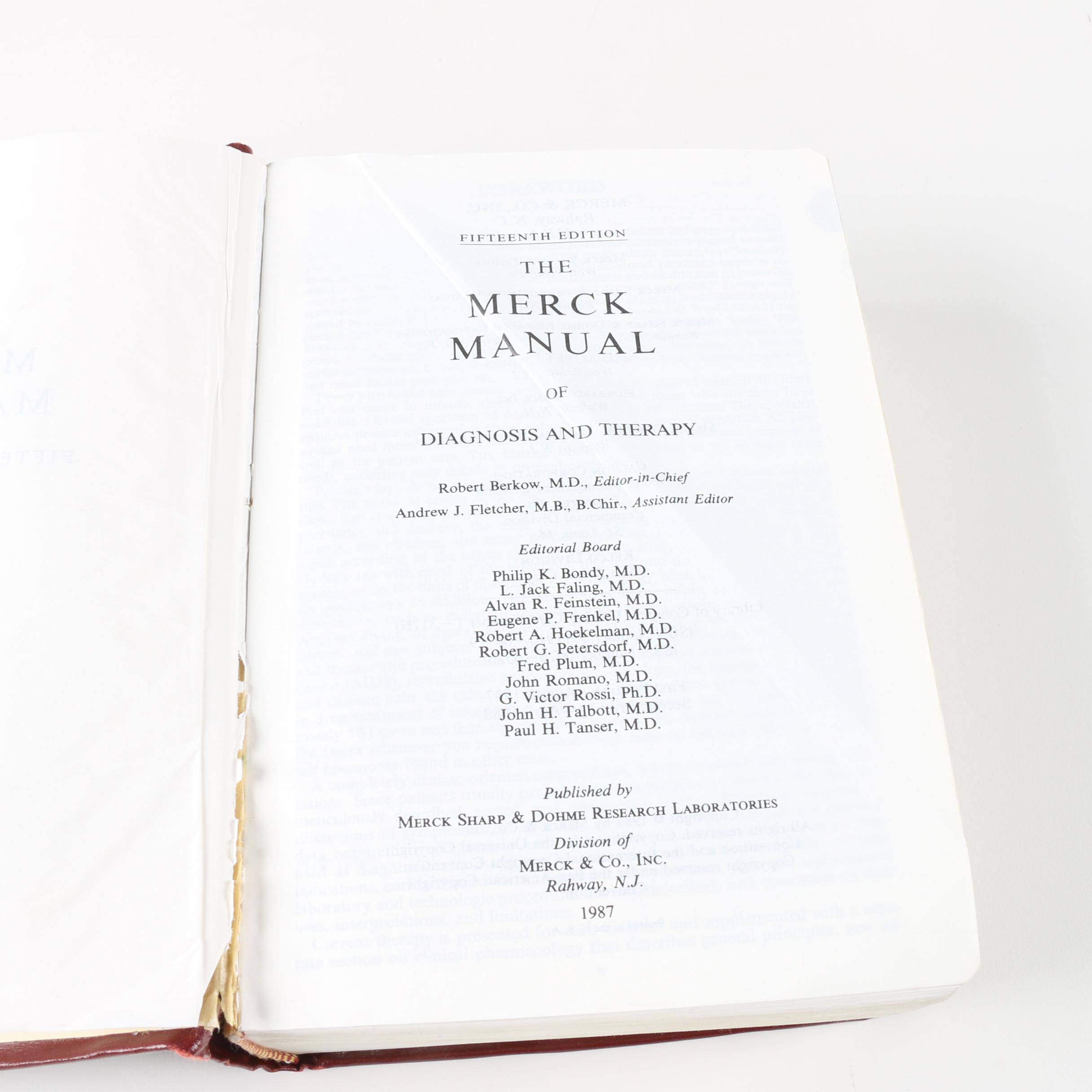 1987 "Merck Manual" and 1993 "Climber's Guide: Mountain Sickness" Medical Books