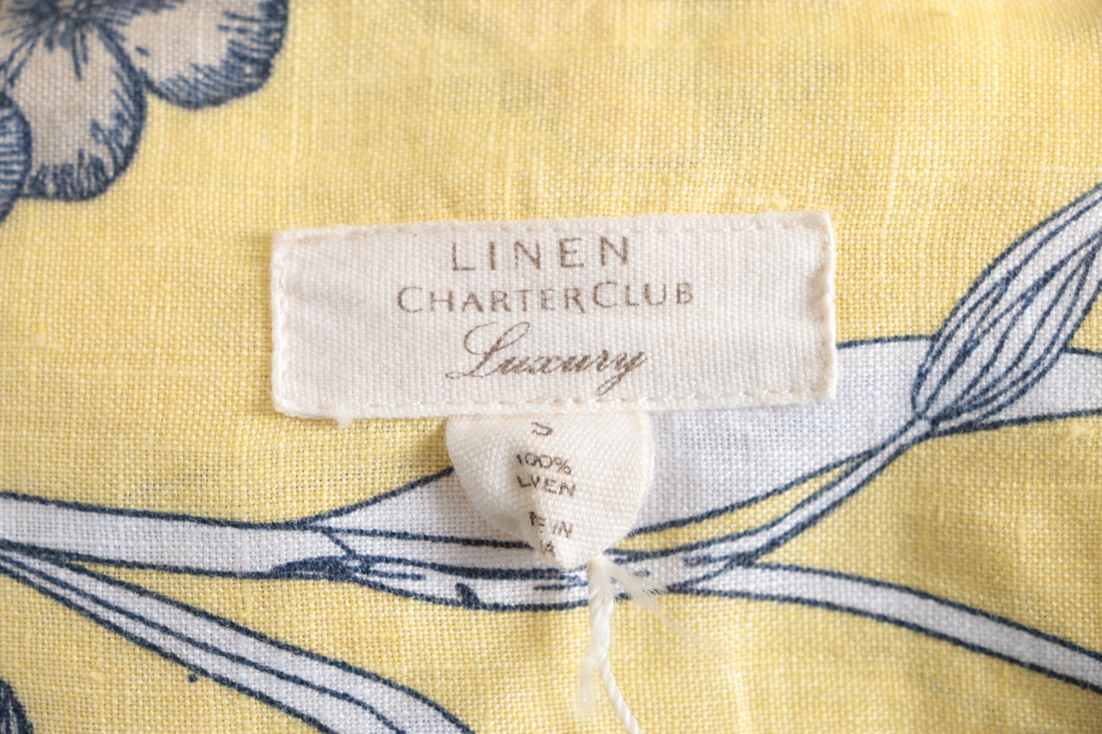 Linen Charter Club Luxury Floral Button-Down Blouses