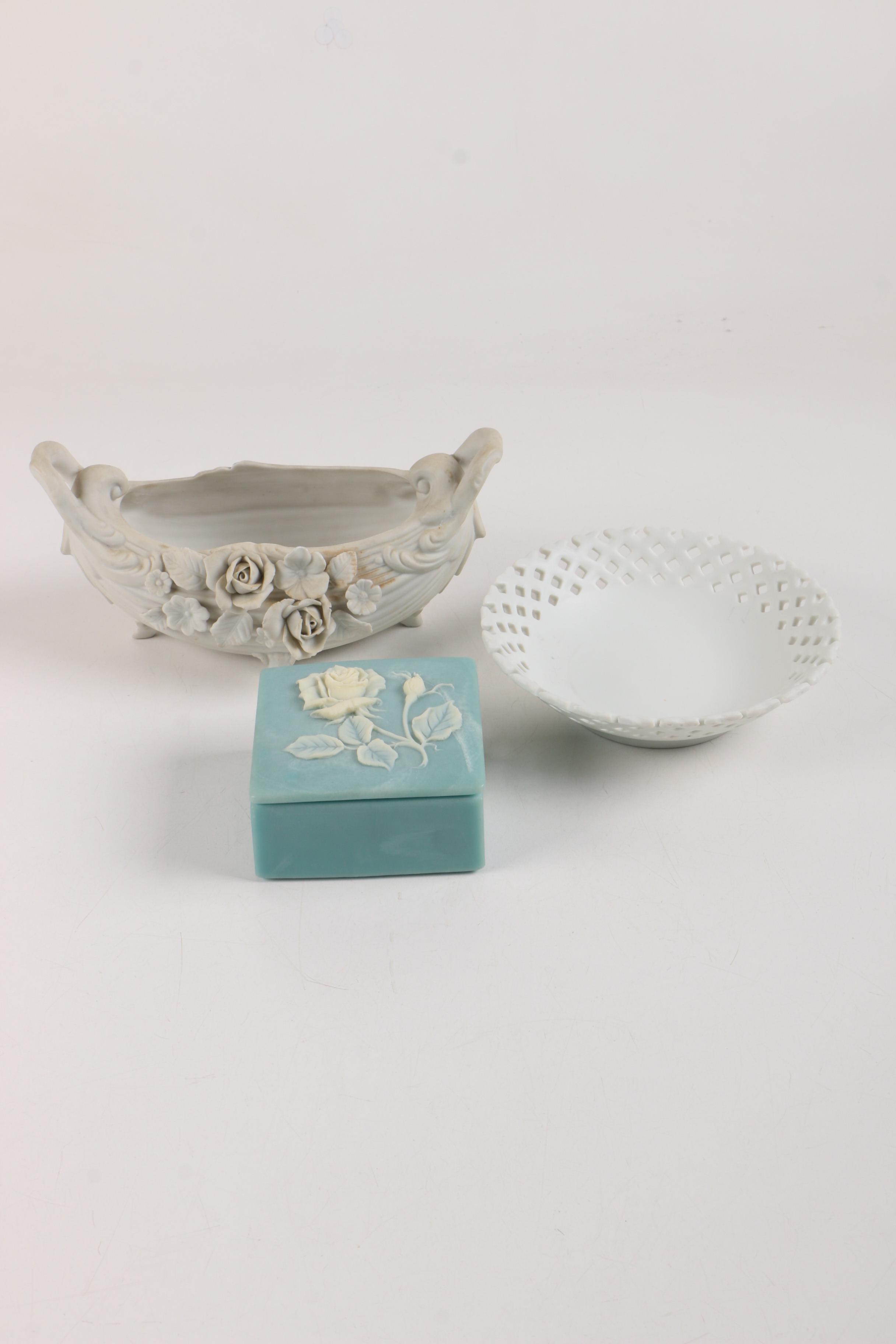 Vintage Porcelain and Glass Vessels
