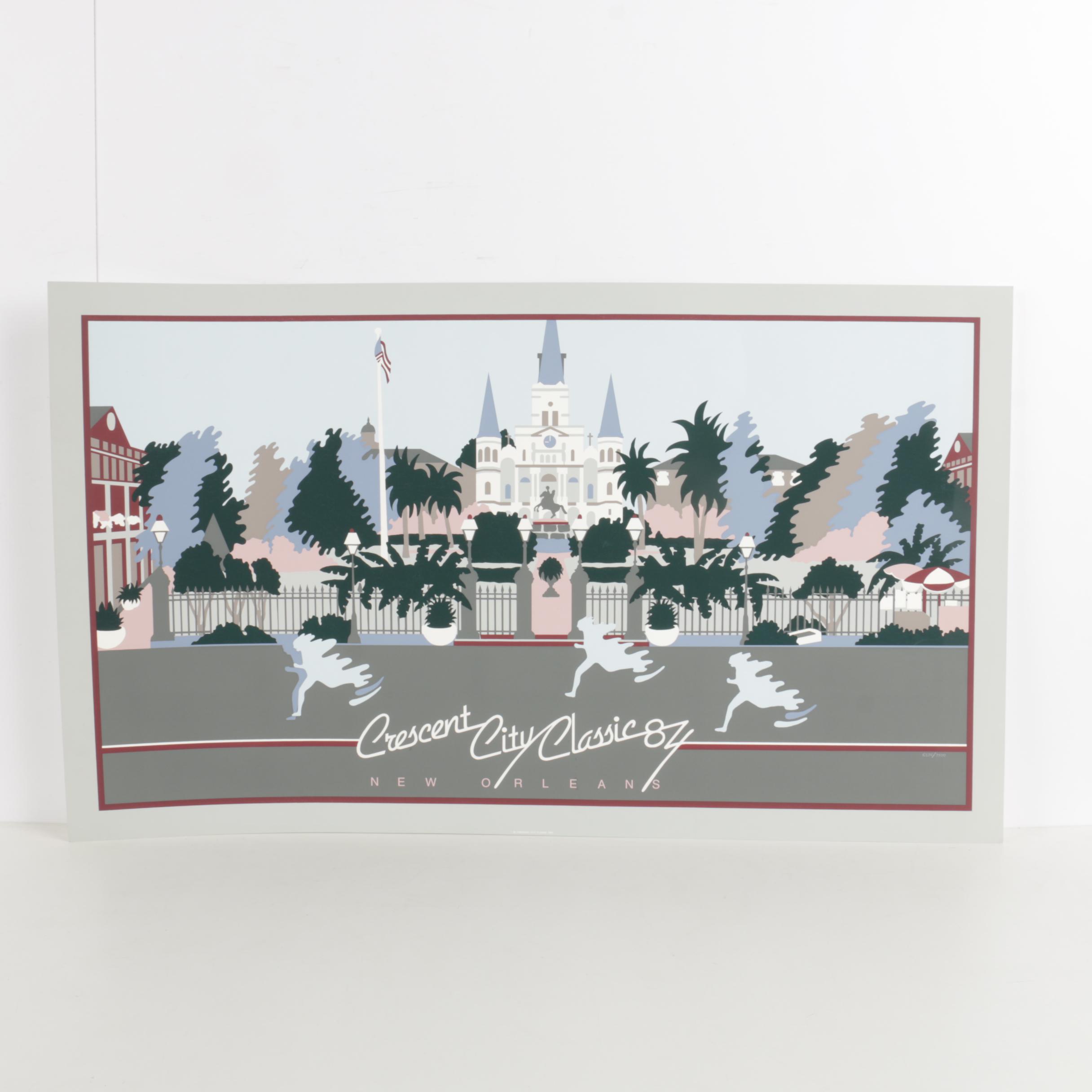 Harris Limited Edition Crescent City Classic Serigraph Prints from 1983 and 1984