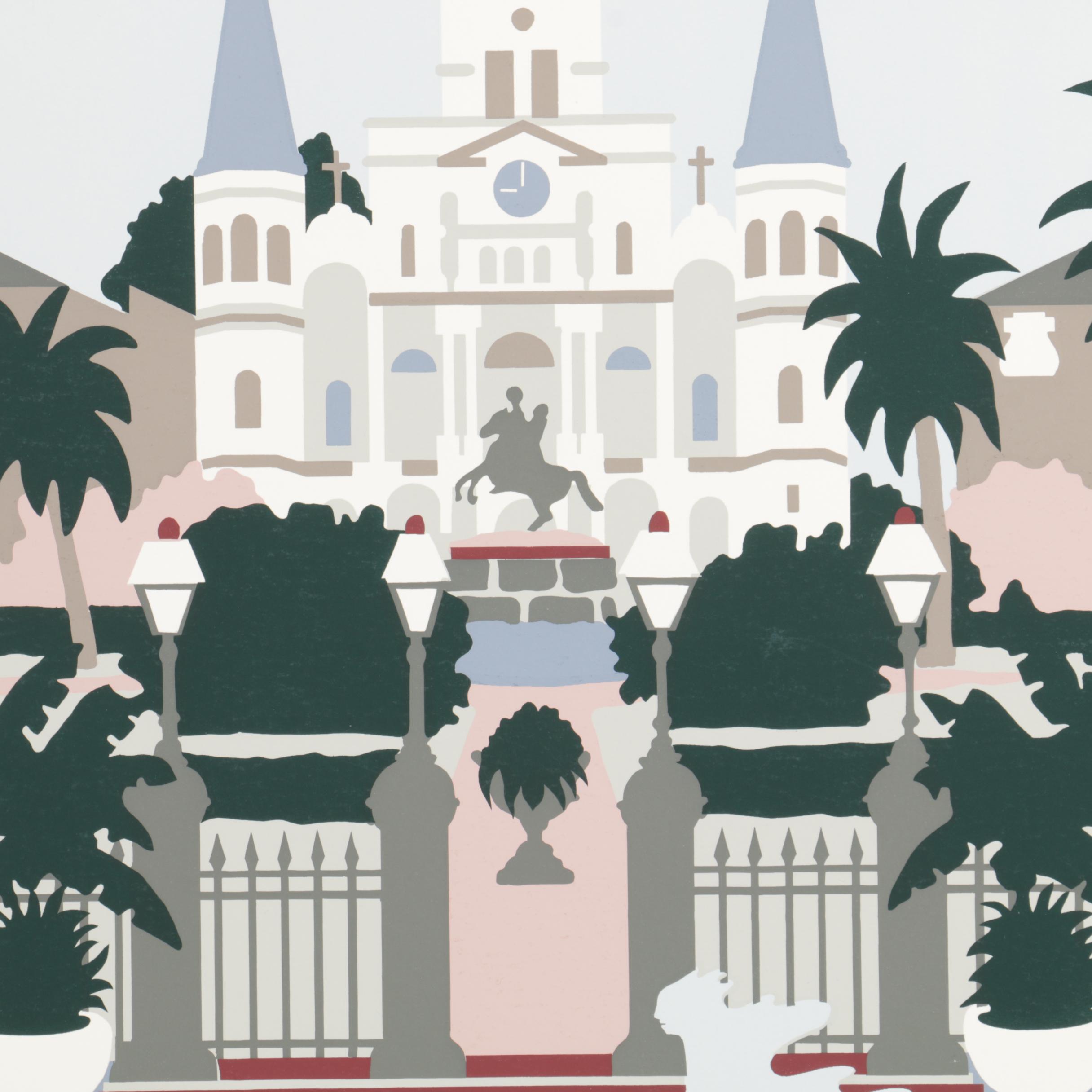 Harris Limited Edition Crescent City Classic Serigraph Prints from 1983 and 1984