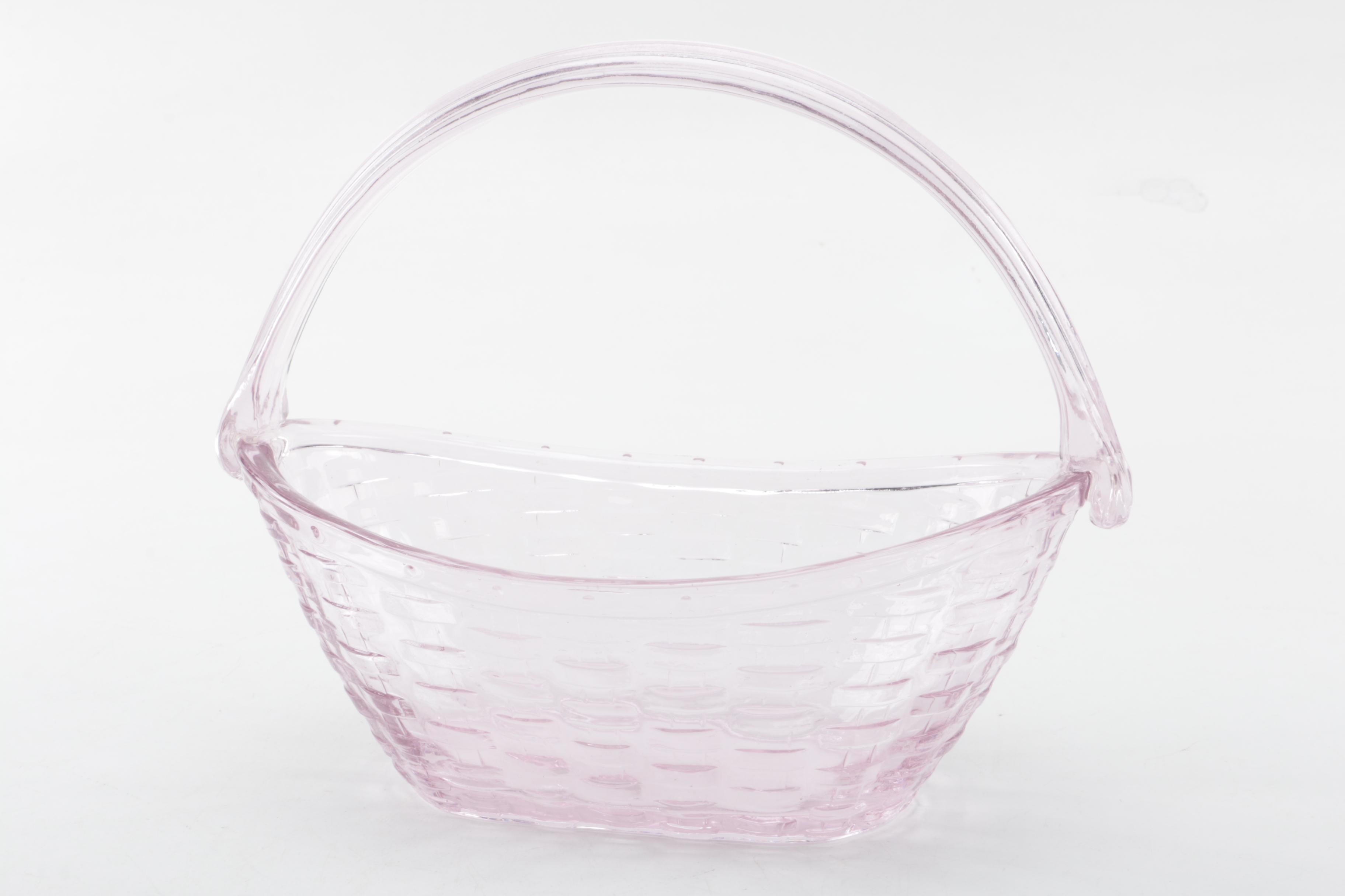 Longaberger Collectors Club Crocus Basket and Lavender Easter Bunny Dish