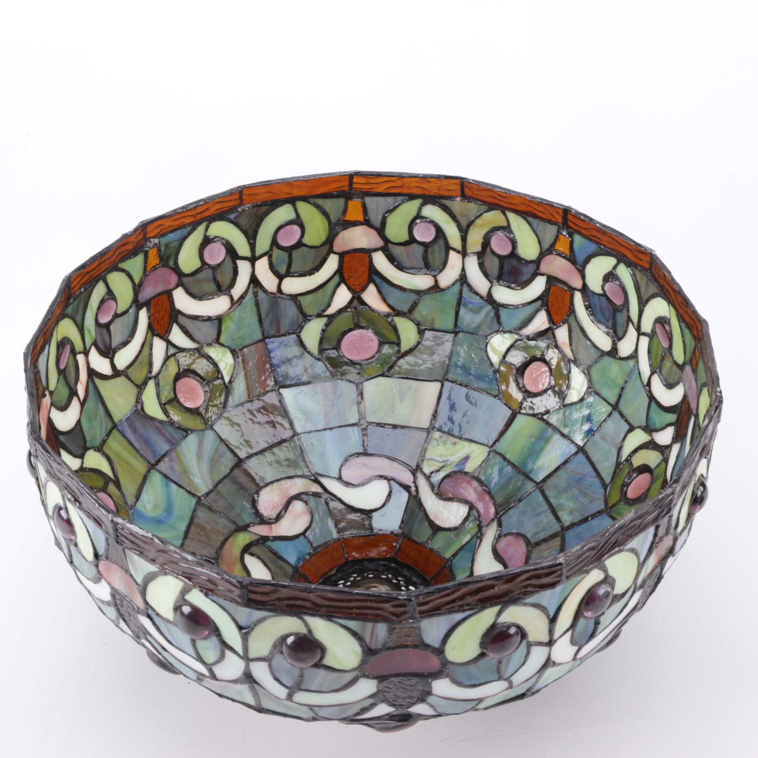 Tiffany Style Stained Glass Parlor Lamp