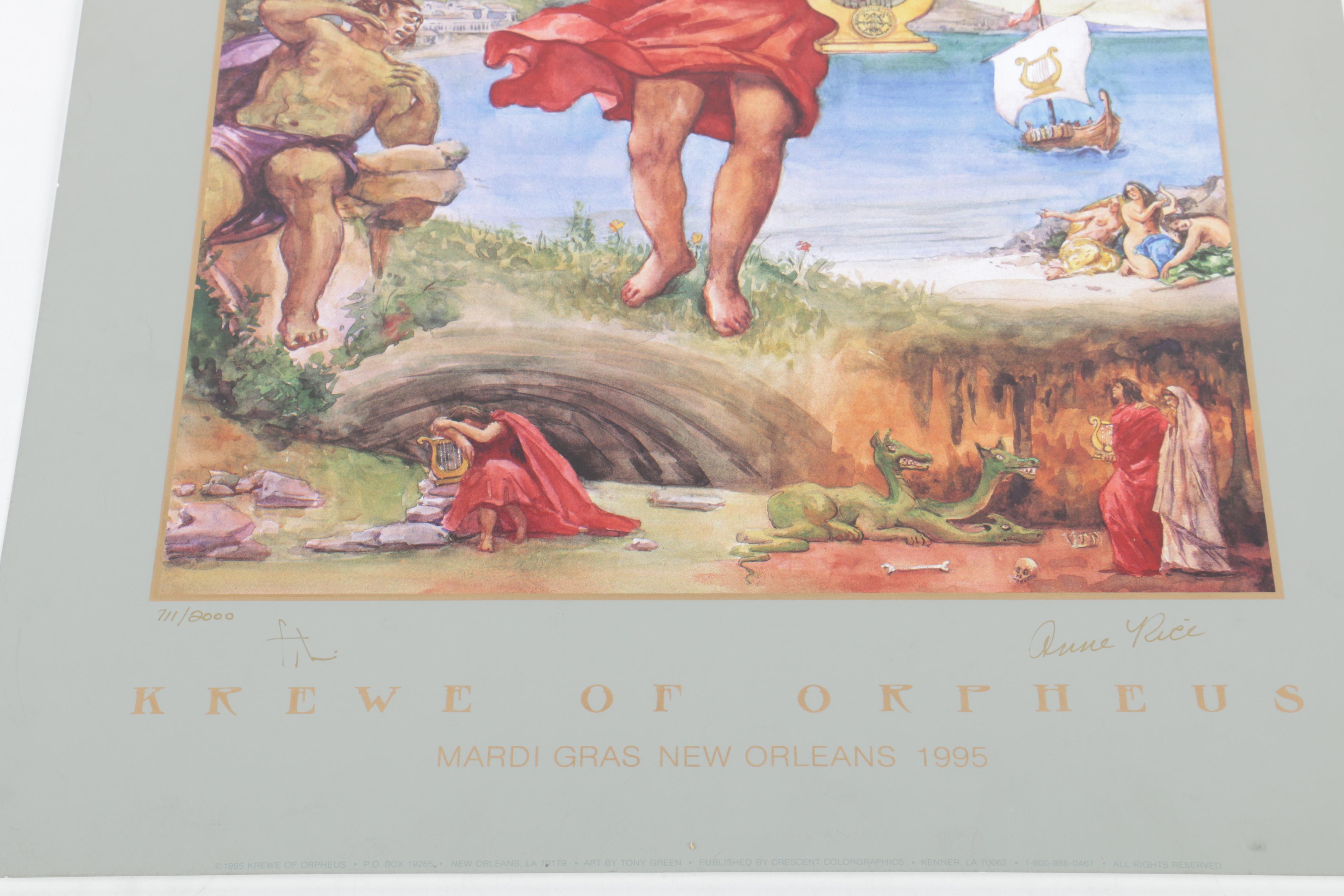 Anne Rice Limited Edition Krewe of Orpheus Poster