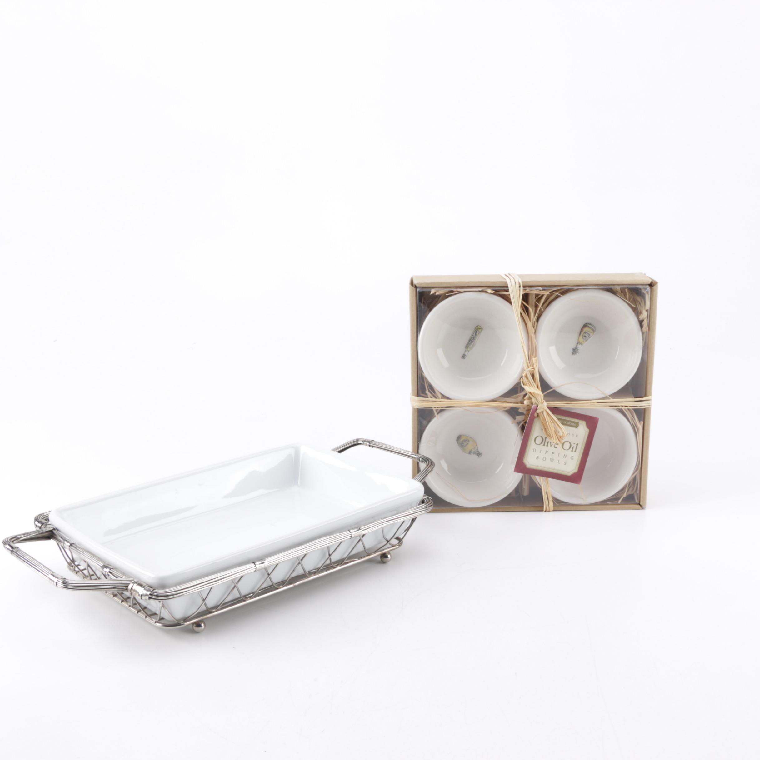 Williams-Sonoma Olive Oil Dipping Bowls and other Serveware