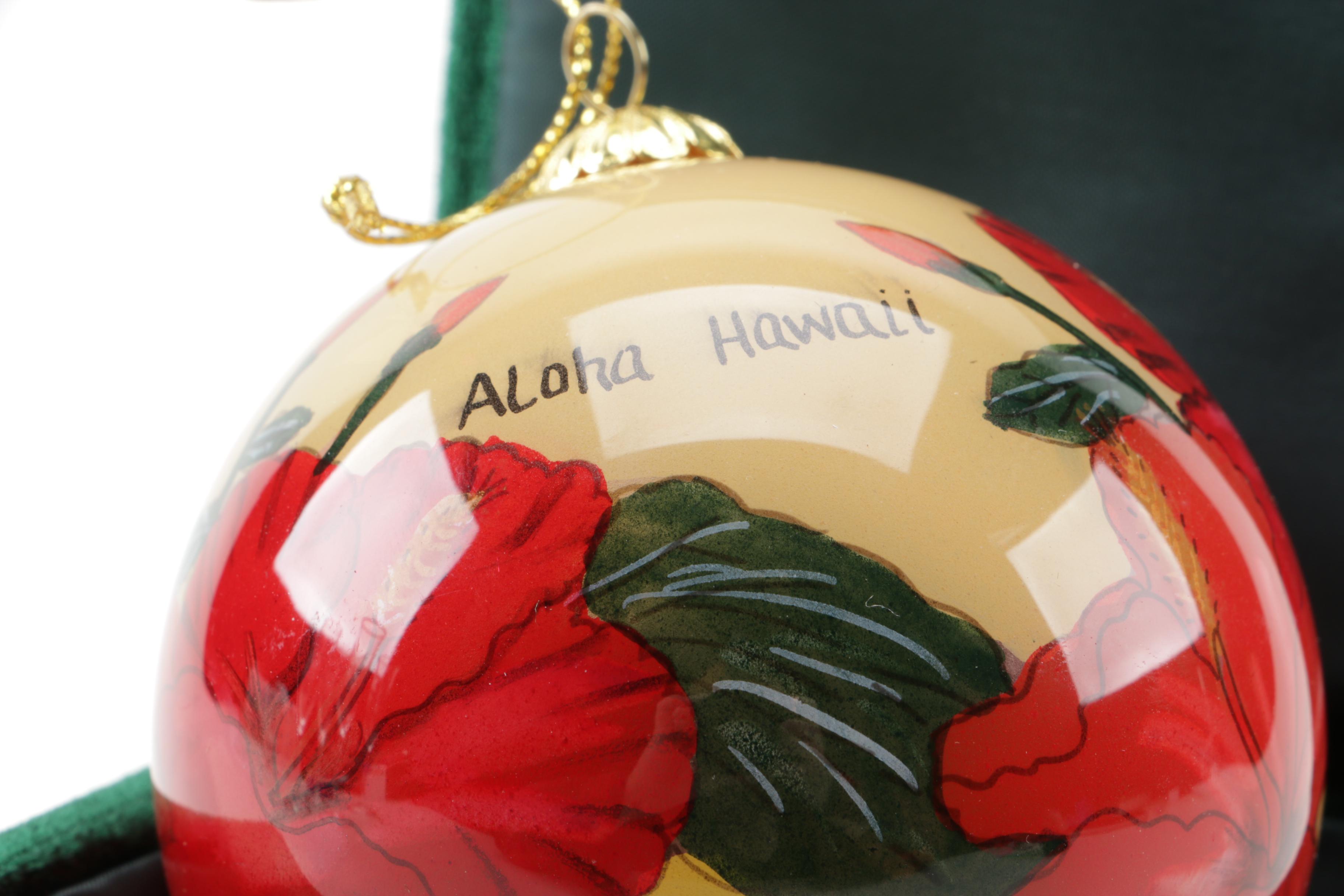Hawaiian Themed Christmas Tree Ornament