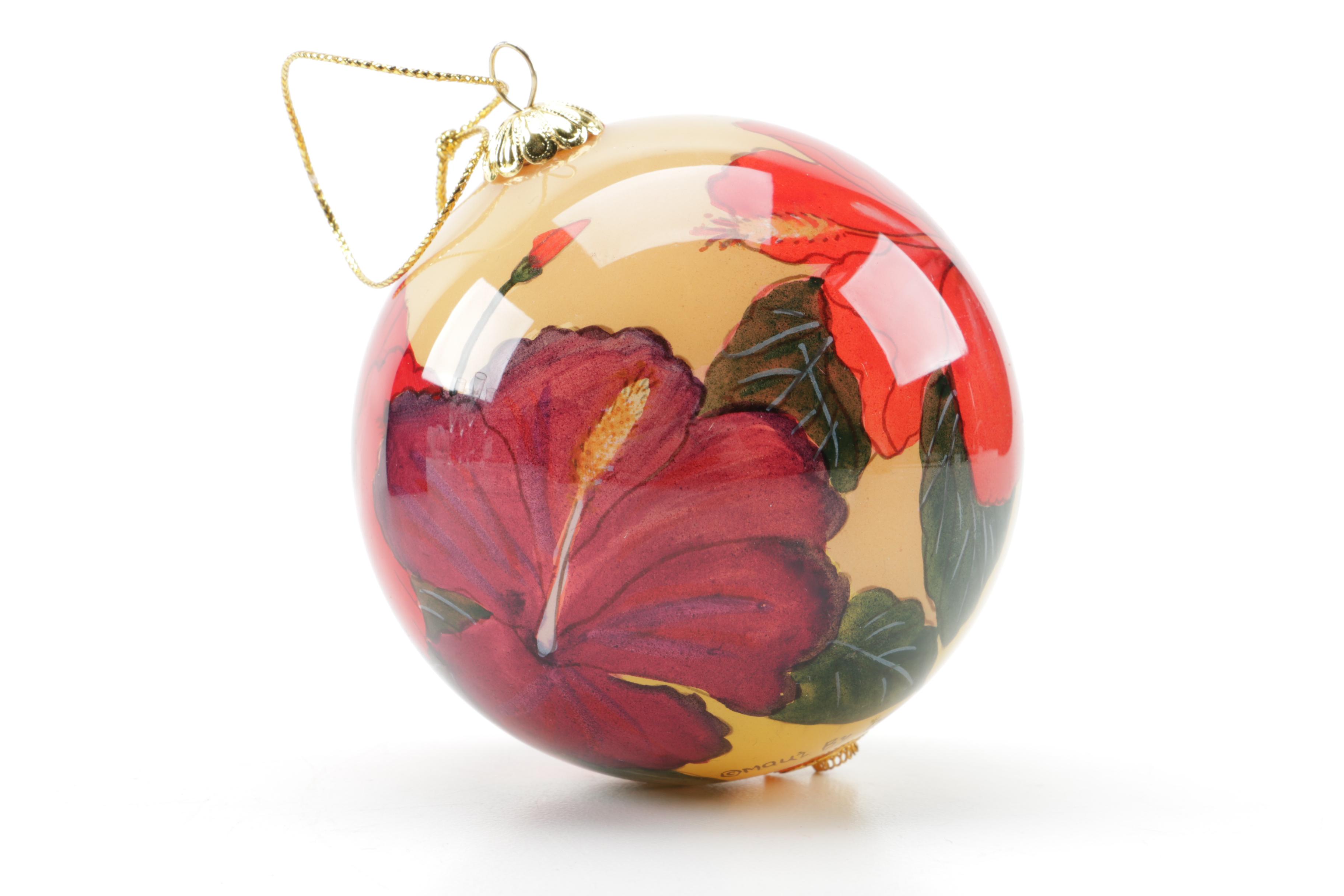 Hawaiian Themed Christmas Tree Ornament