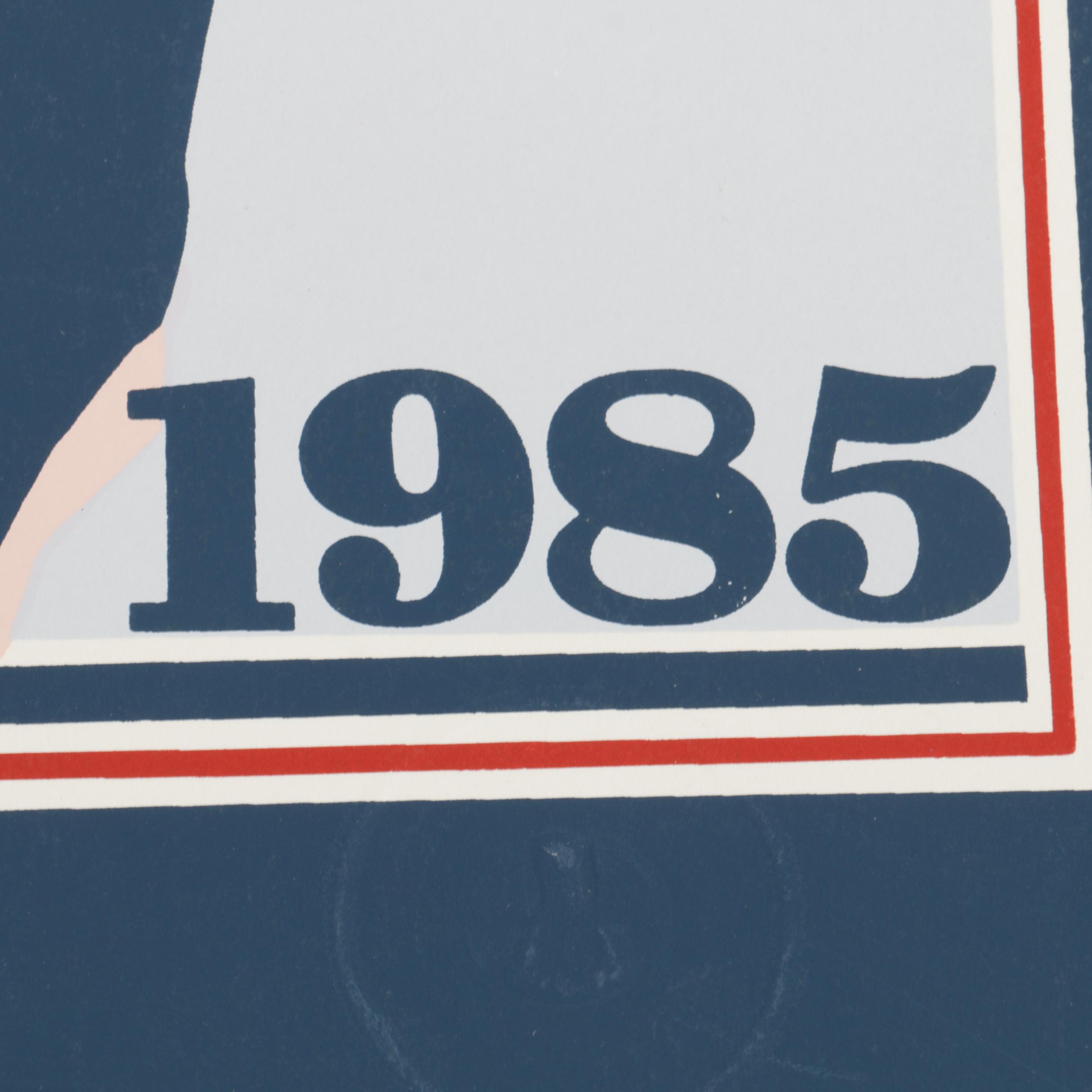 Holloway Limited Edition 1985 Ponchatoula Strawberry Festival Serigraph Poster