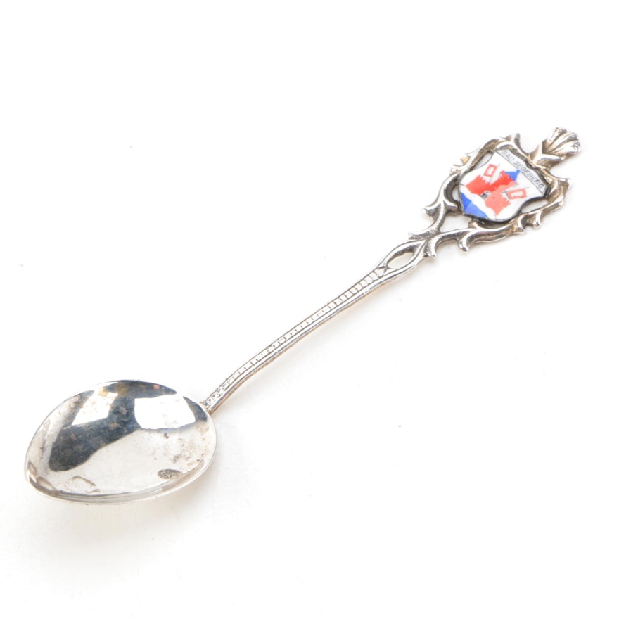 German 835 Silver Souvenir Spoon