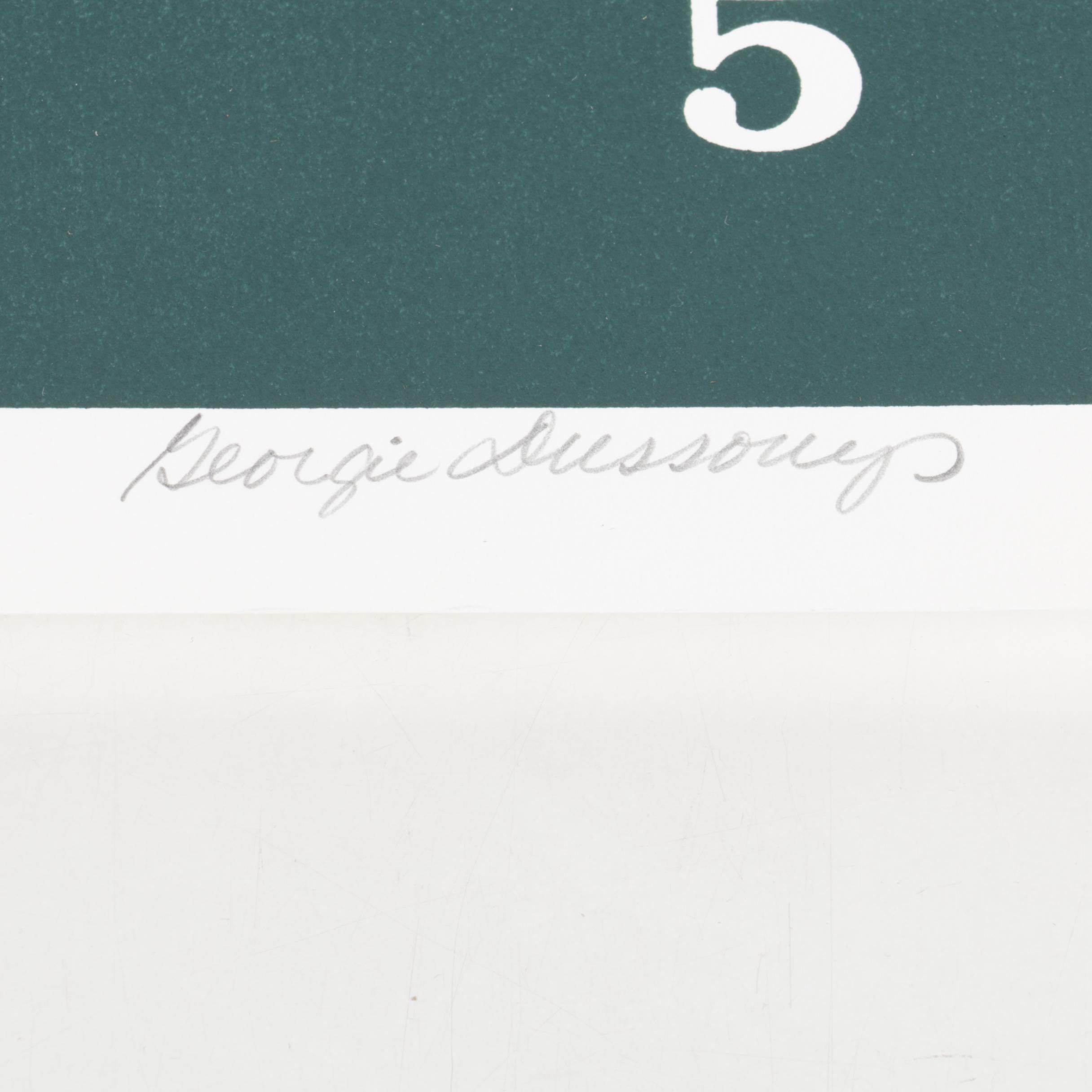 Georgie Dussouy 1995 Limited Edition Lacombe Crab Festival Serigraph Poster