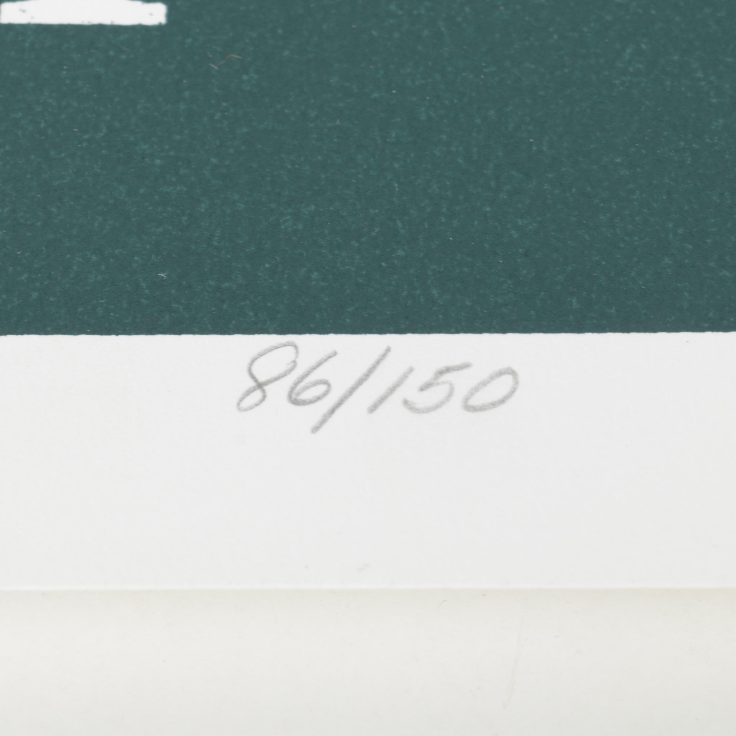 Georgie Dussouy 1995 Limited Edition Lacombe Crab Festival Serigraph Poster